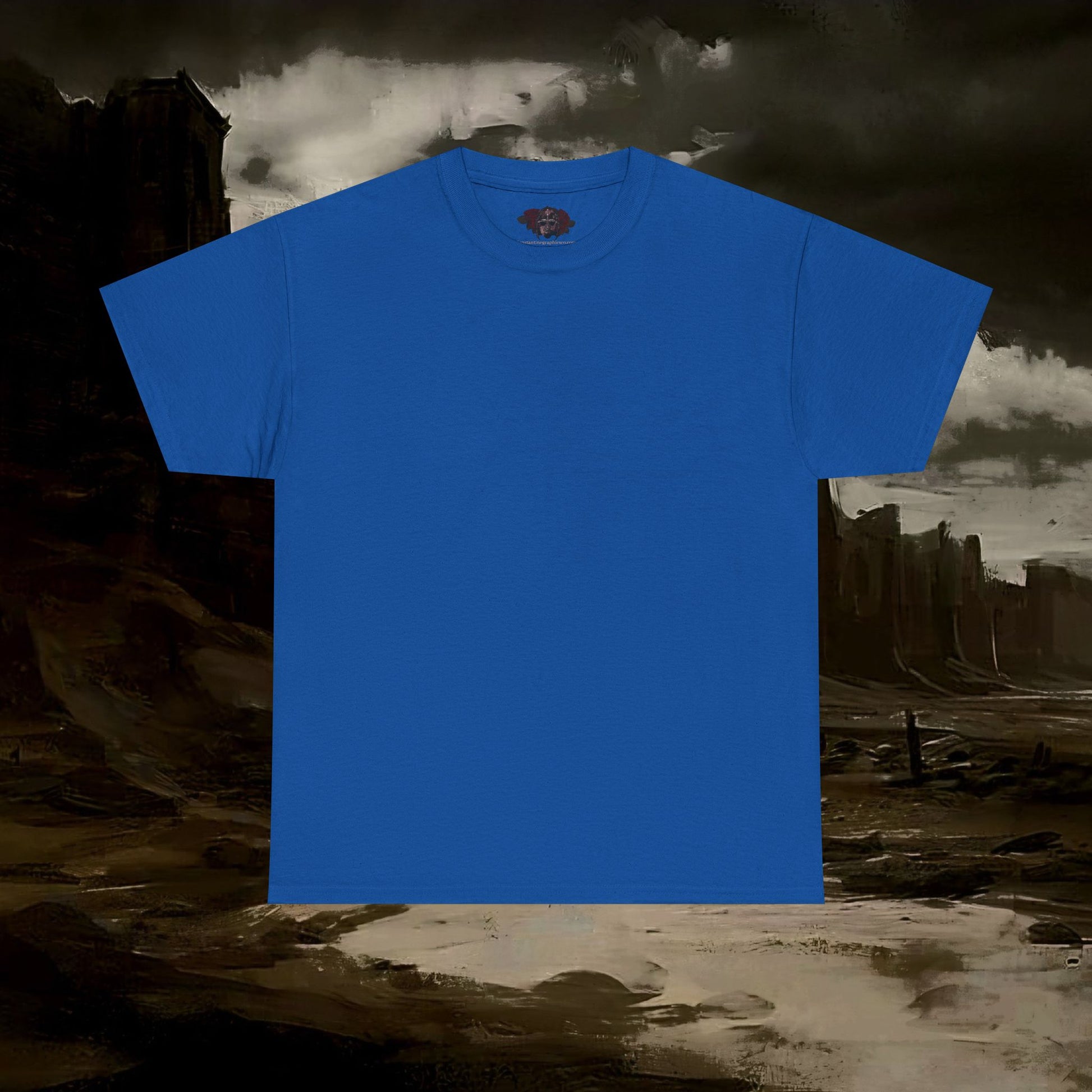 The Barbarian's Mirror Graphic T-Shirt Dark Fantasy Medieval Inspired Tee. Back Version