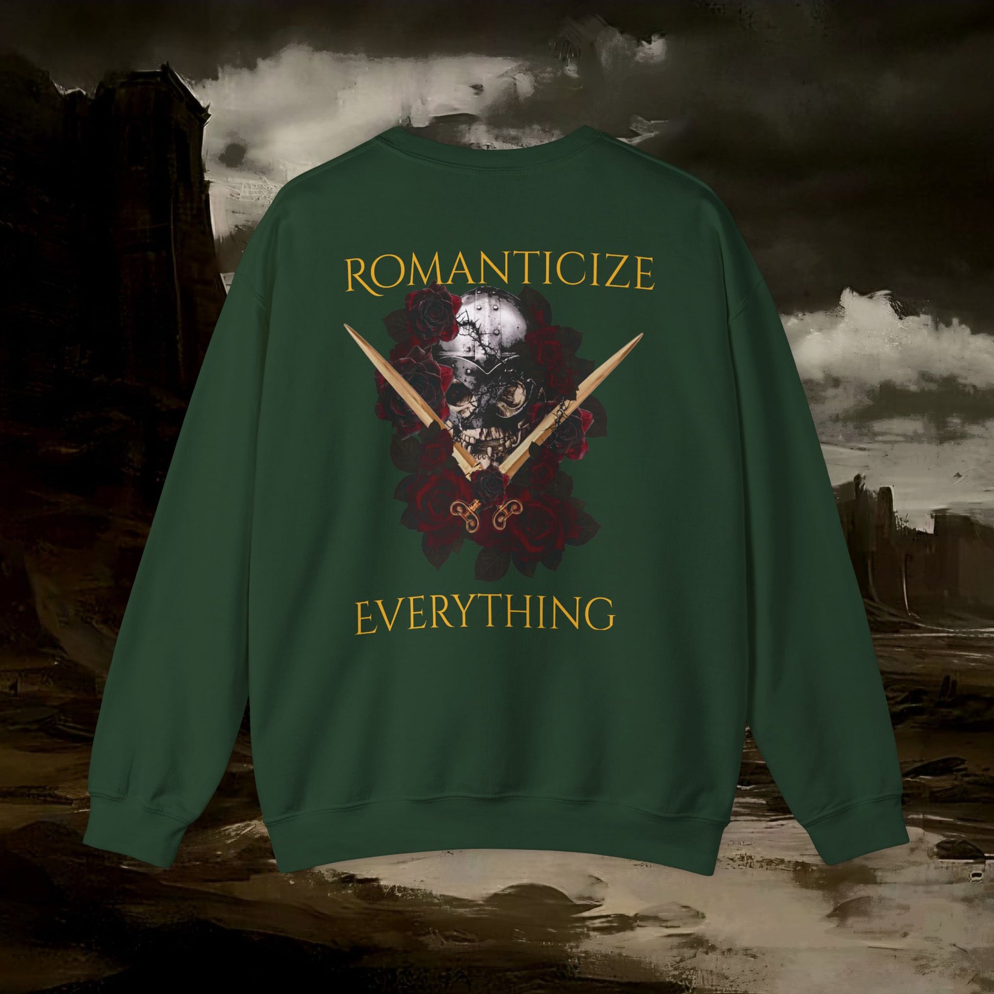 The Barbarian's Fate Medieval Fantasy Inspired Graphic Sweatshirt Back Version