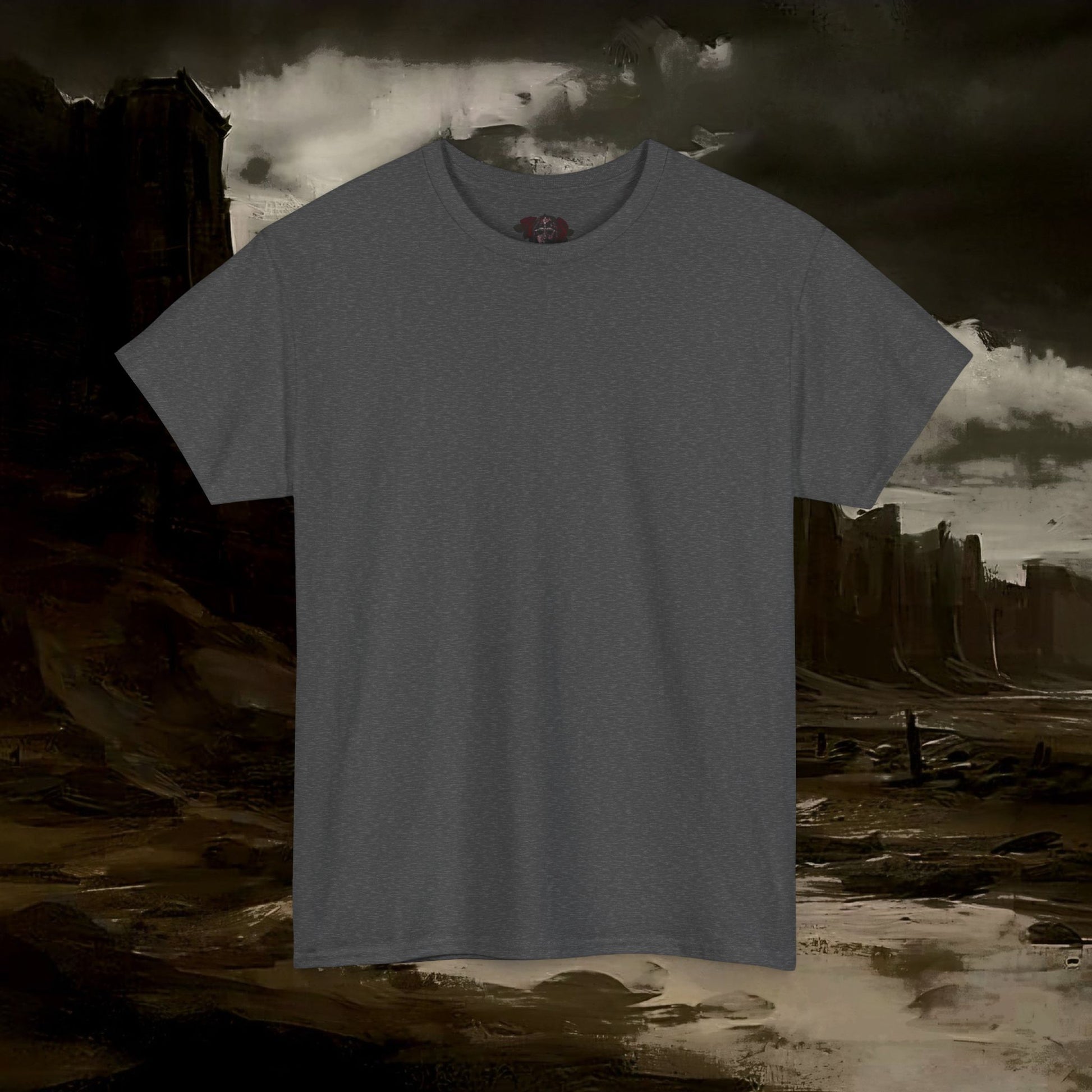 The Barbarian's Mirror Graphic T-Shirt Dark Fantasy Medieval Inspired Tee. Back Version
