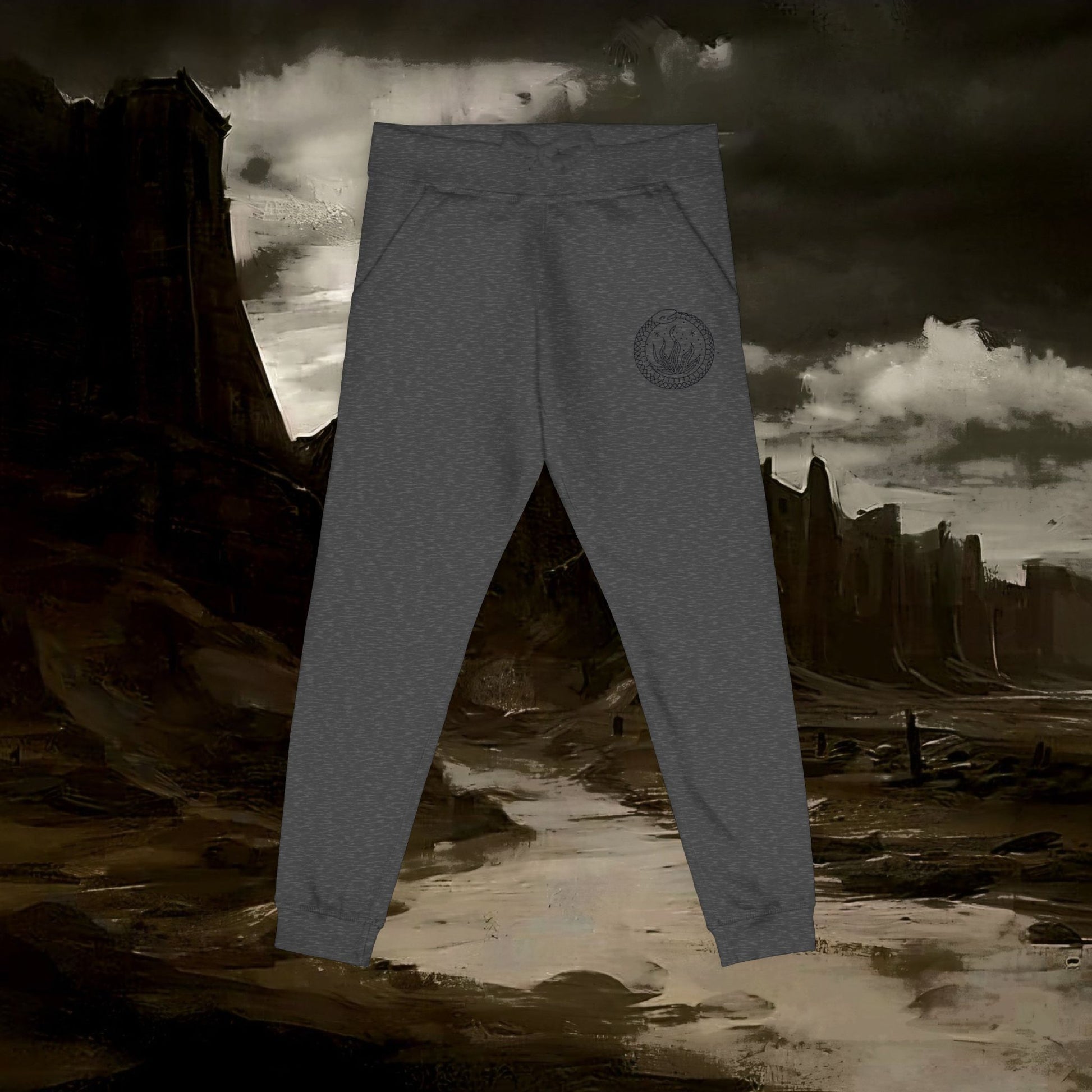 Unisex Fleece Sweatpants ( Esoteric Embroidery)
