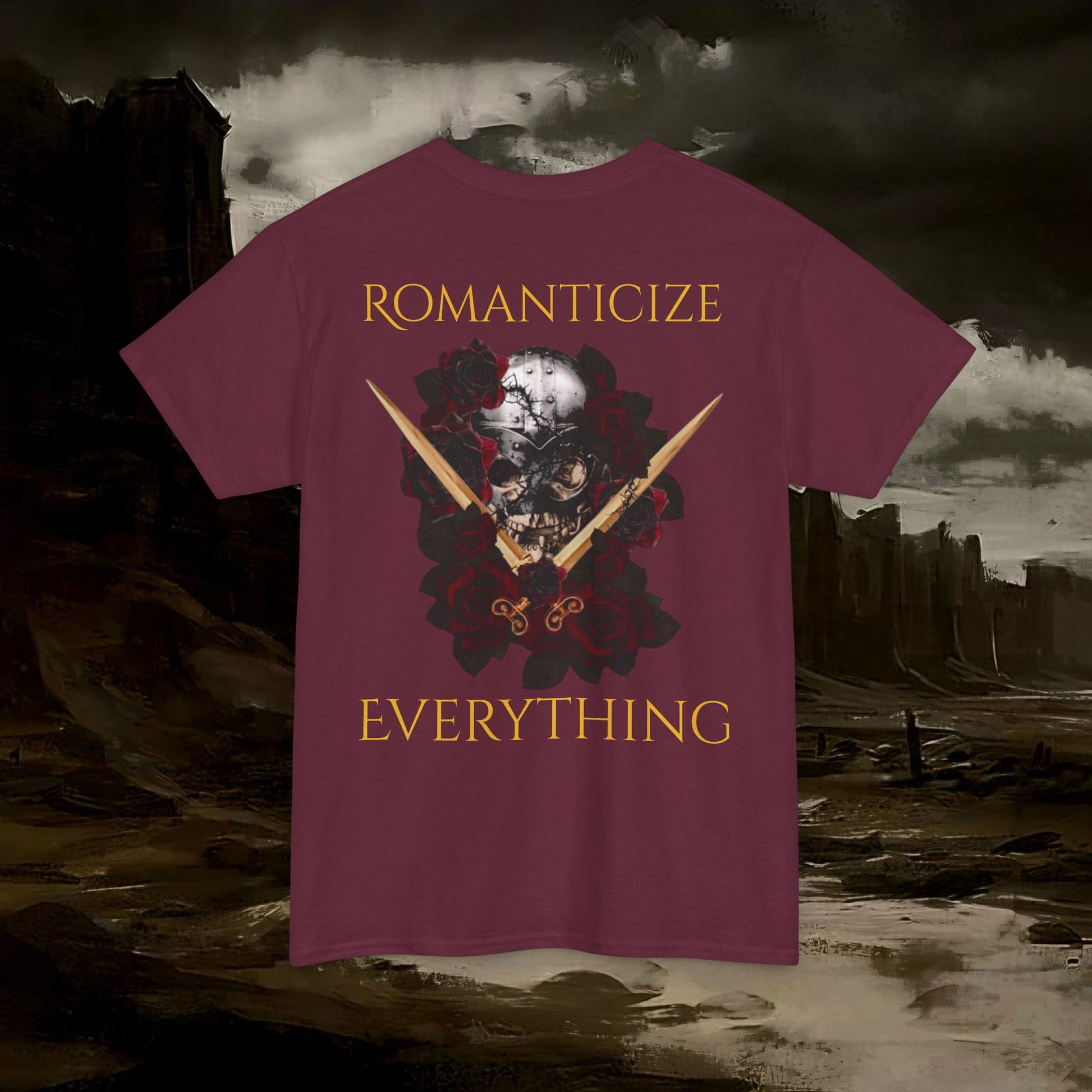The Barbarian's Fate Medieval Fantasy Inspired Graphic T-Shirt Back Version
