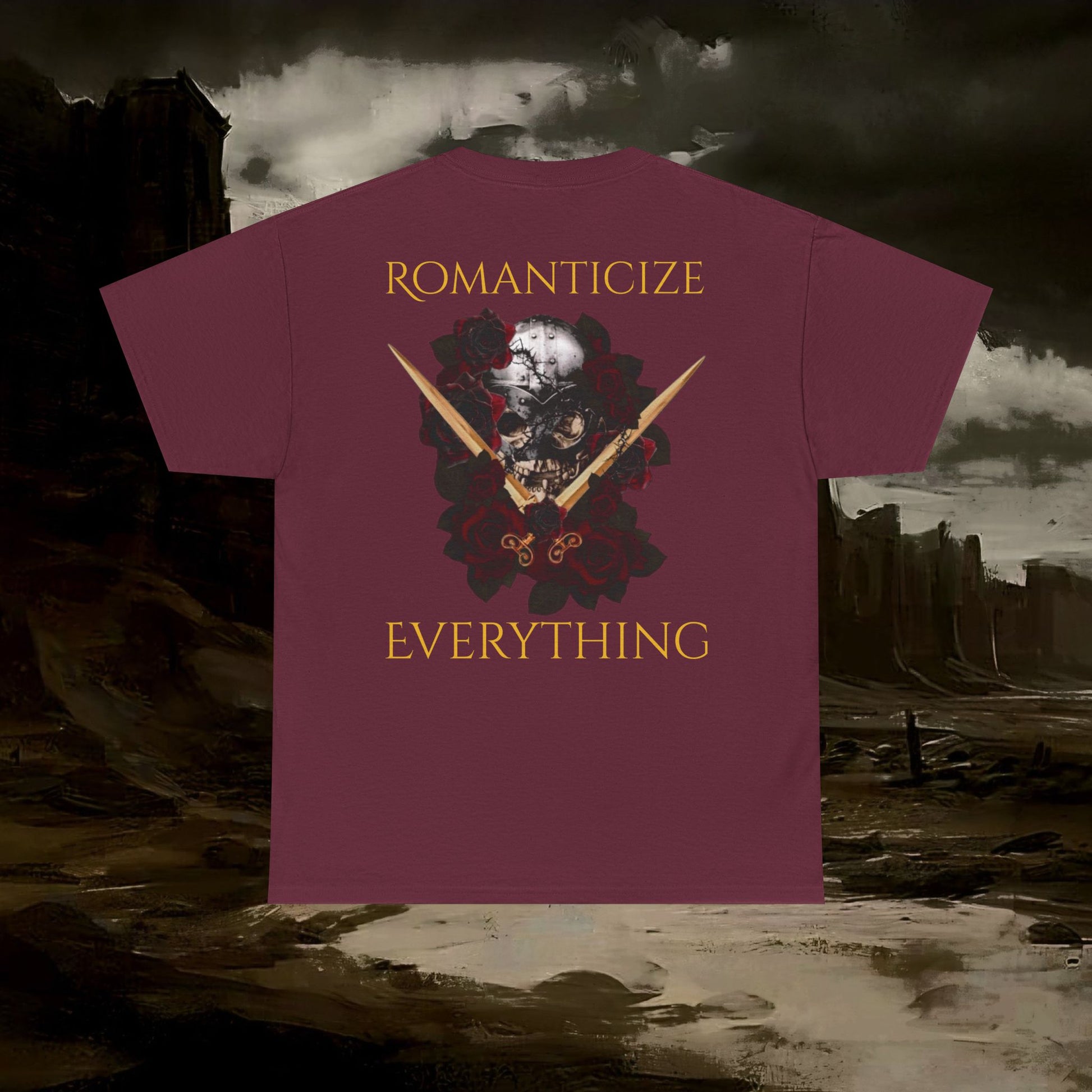 The Barbarian's Fate Medieval Fantasy Inspired Graphic T-Shirt Back Version