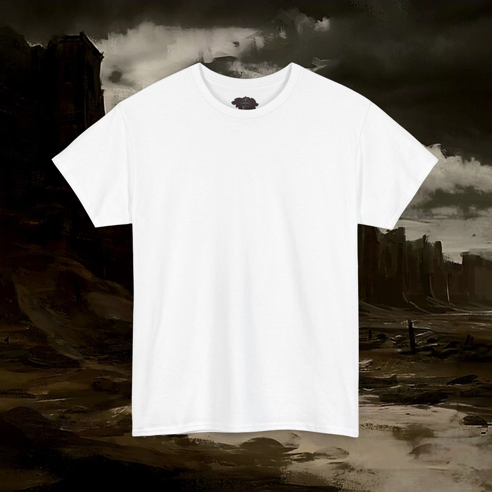 The Barbarian's Mirror Graphic T-Shirt Dark Fantasy Medieval Inspired Tee. Back Version