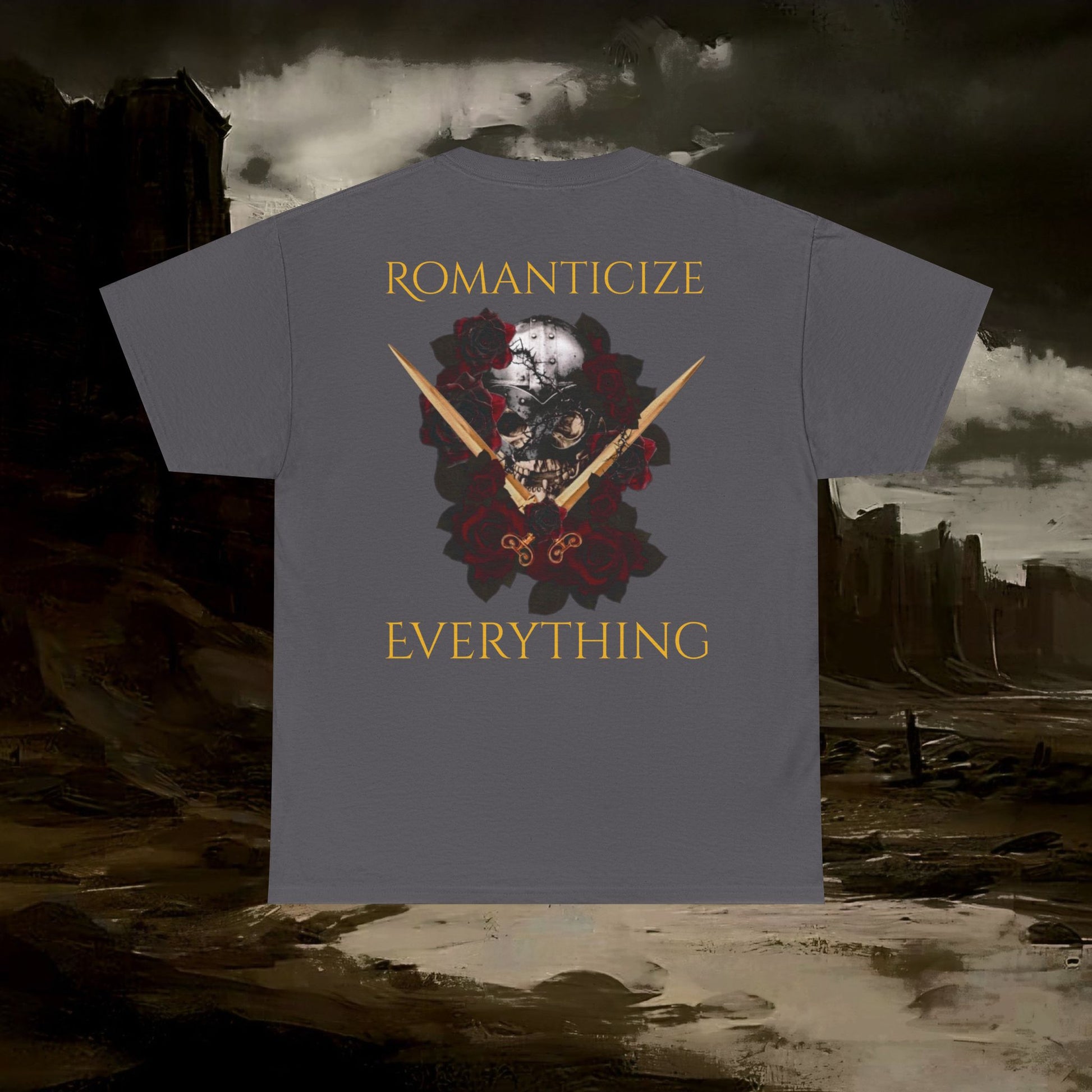 The Barbarian's Fate Medieval Fantasy Inspired Graphic T-Shirt Back Version