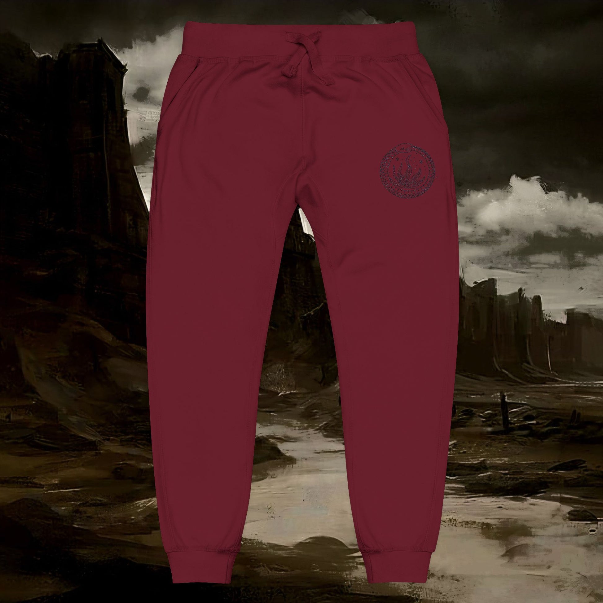 Unisex Fleece Sweatpants ( Esoteric Embroidery)