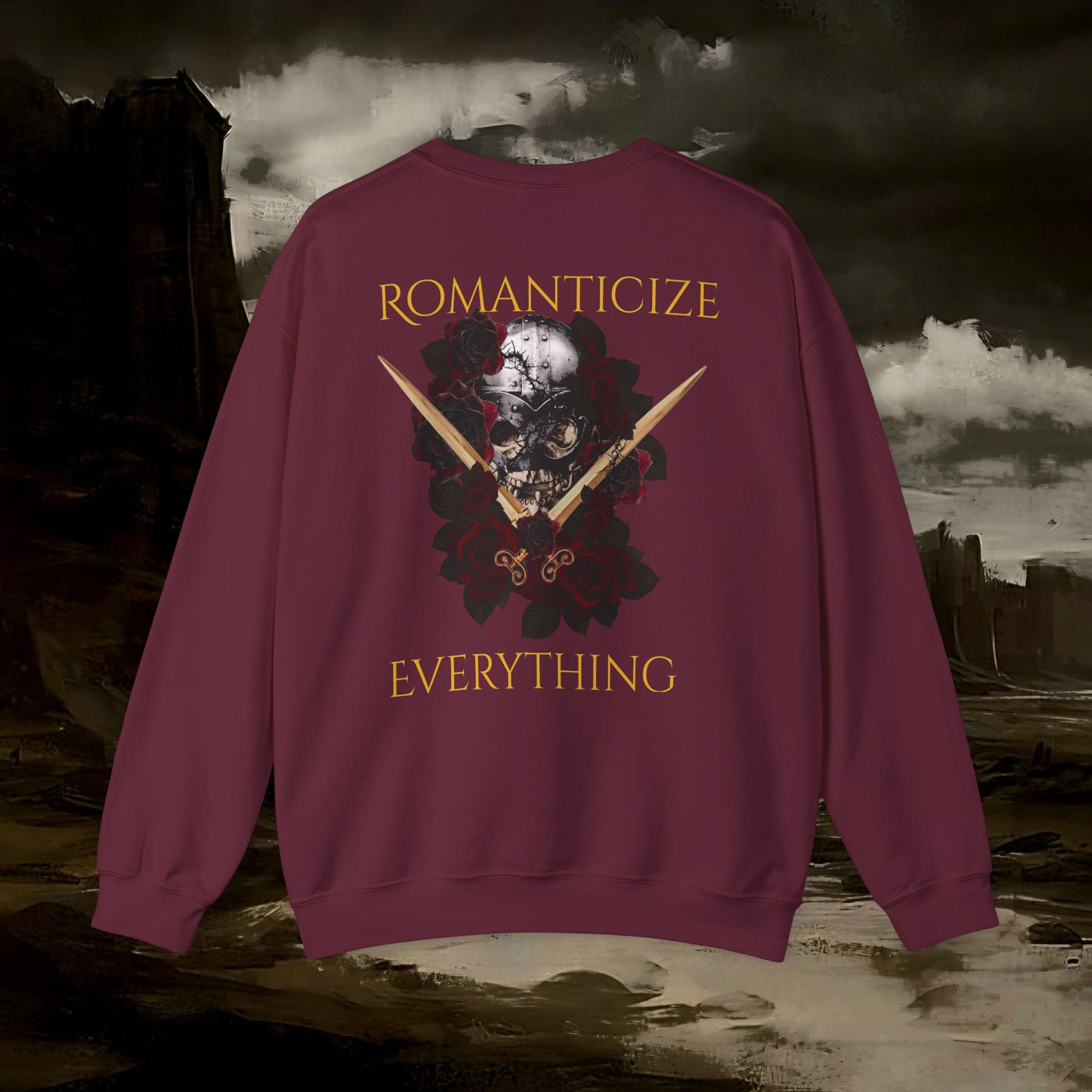 The Barbarian's Fate Medieval Fantasy Inspired Graphic Sweatshirt Back Version