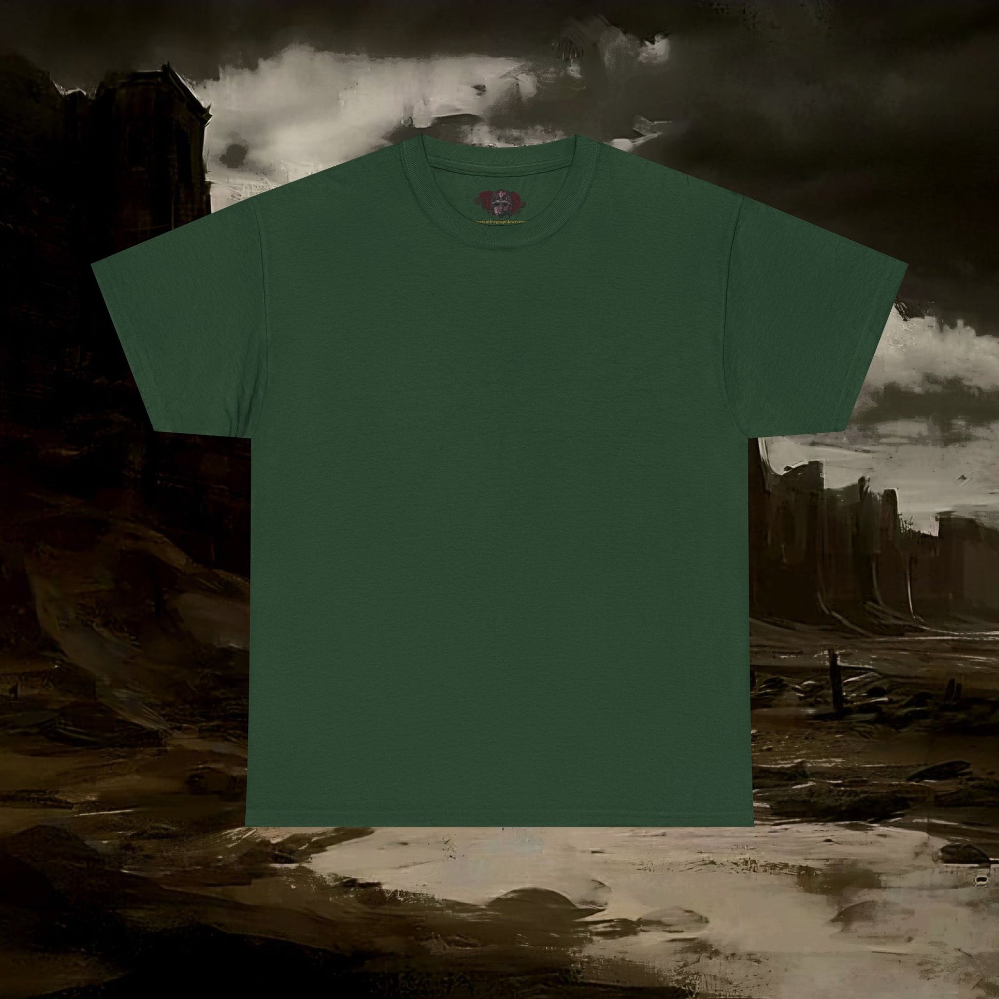The Barbarian's Mirror Graphic T-Shirt Dark Fantasy Medieval Inspired Tee. Back Version