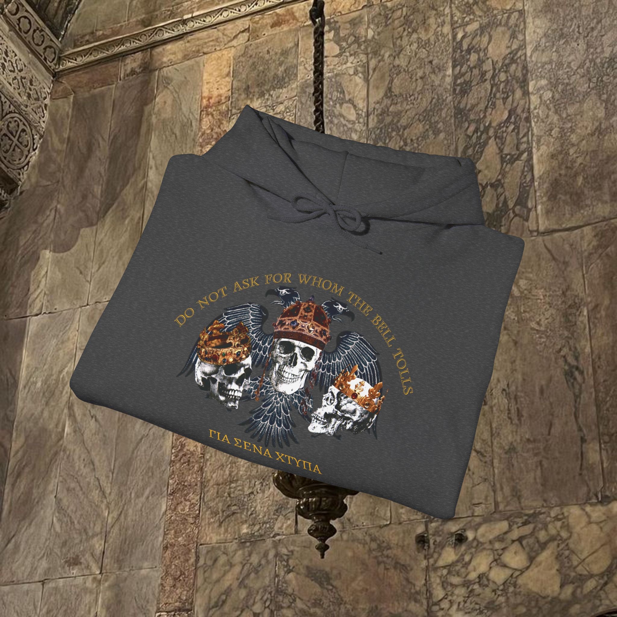 The Kings Fate Byzantine Inspired Graphic Hoodie Front Version