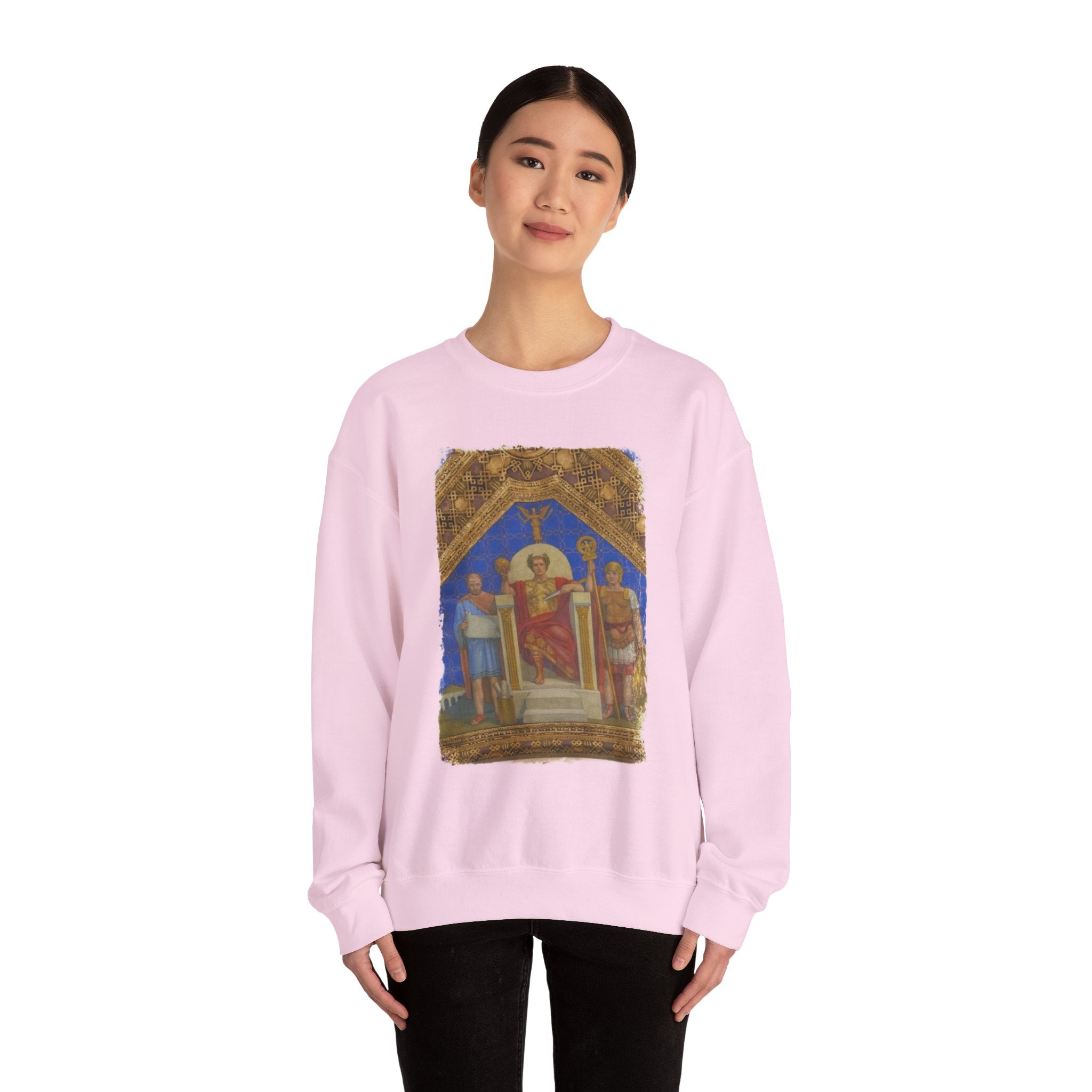 Imperial Throne Art Sweatshirt - Eternal Ruler Design | Constantine Graphics