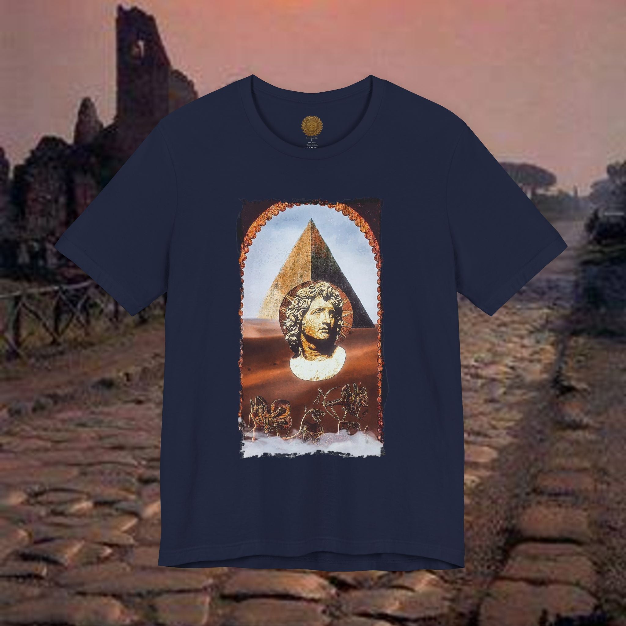 Alexander the Great In Egypt Pyramid Graphic T Shirt