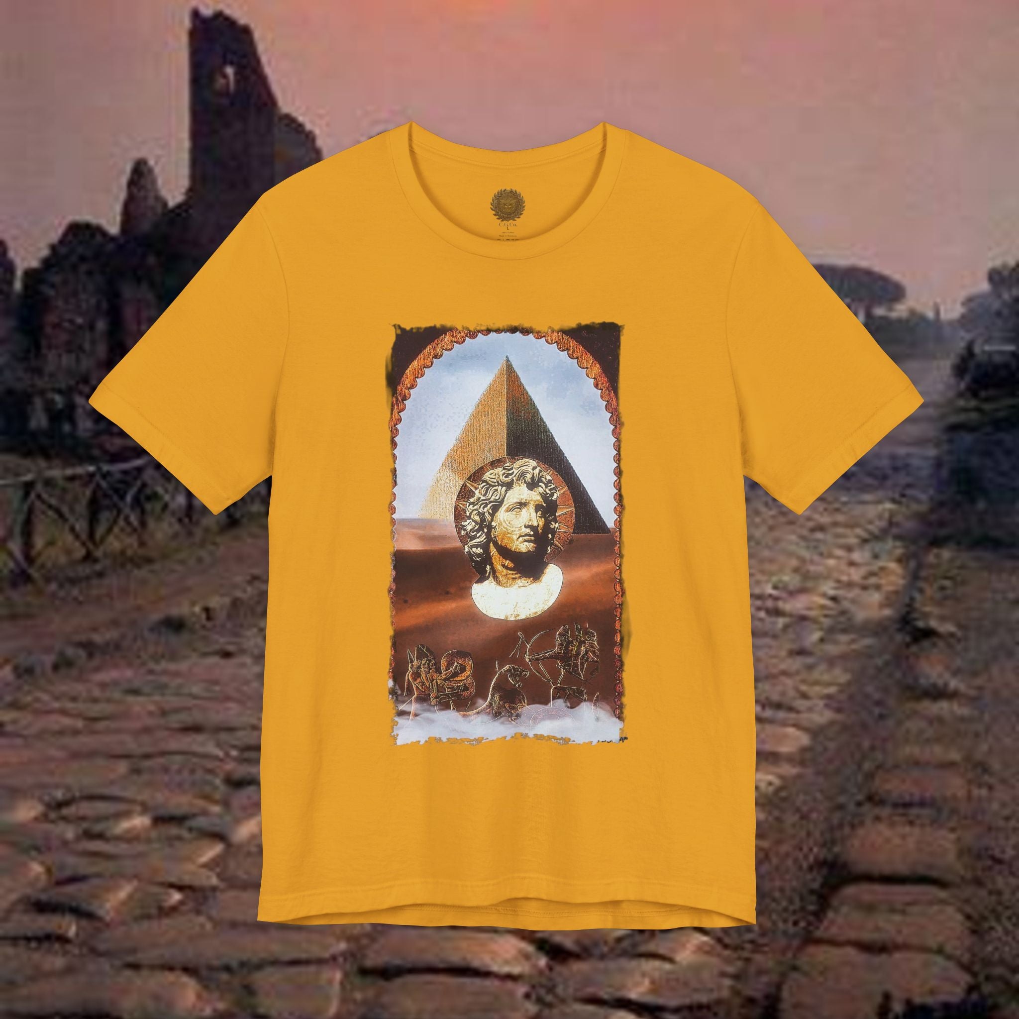 Alexander the Great In Egypt Pyramid Graphic T Shirt