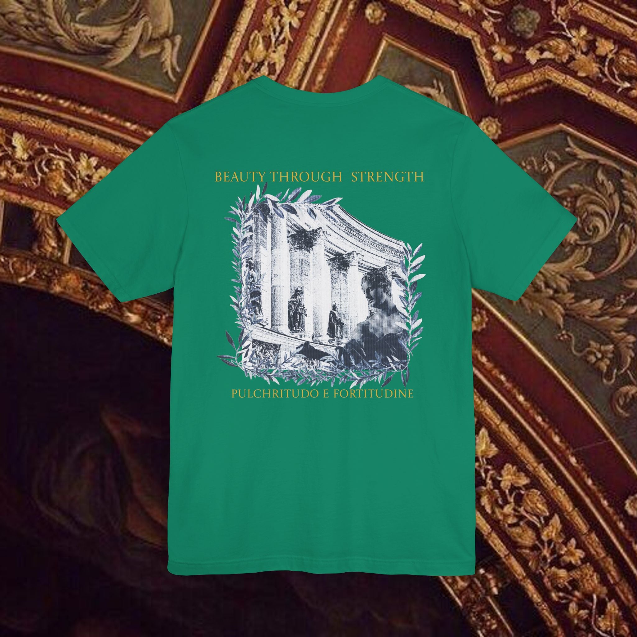 Beauty Through Strength Classically-Inspired Cotton Graphic Shirt Back Version