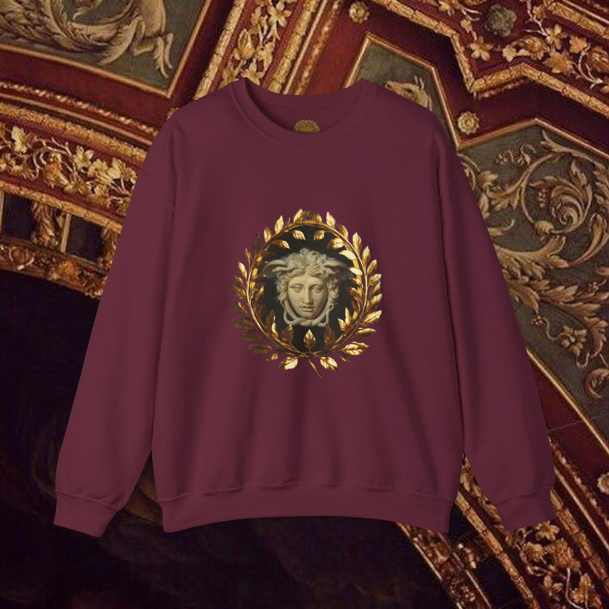 Medusa's Gaze Classical Inspired Mythology Unisex Heavy Blend Crewneck Graphic Sweatshirt