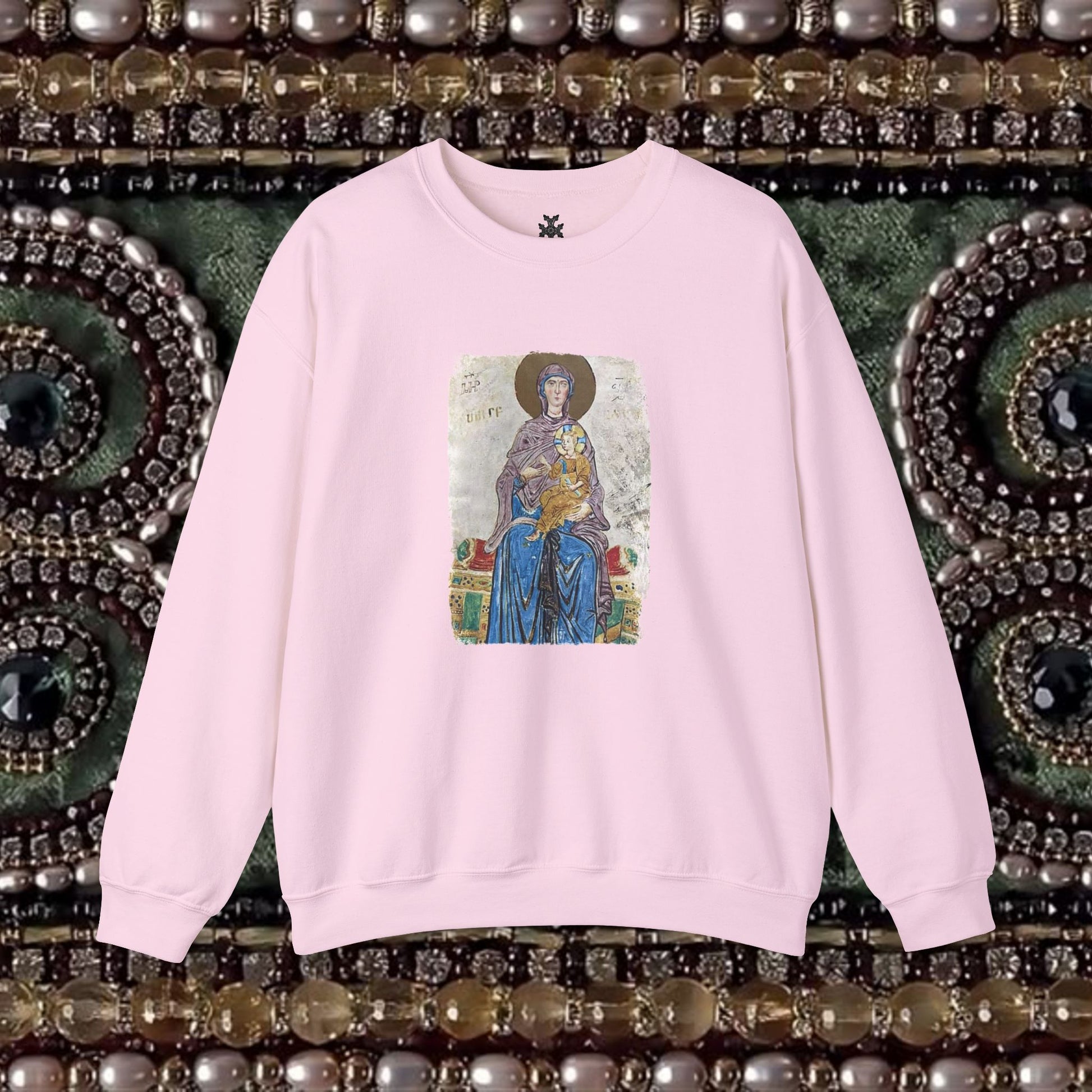 Virgin and Christ Armenian Manuscript Unisex Crewneck Sweatshirt