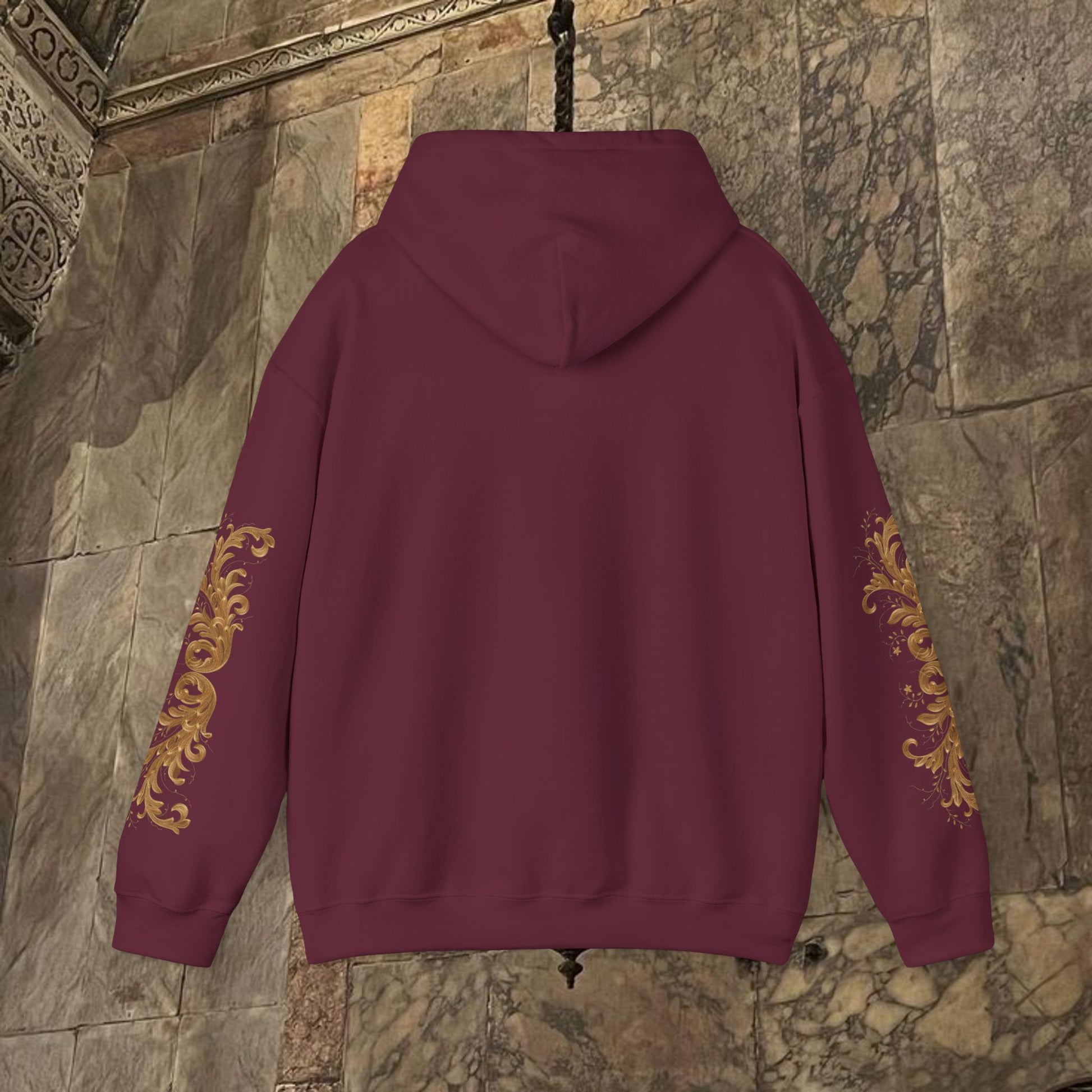 Byzantine Manuscript Art Hoodie - Orthodox Icon Design