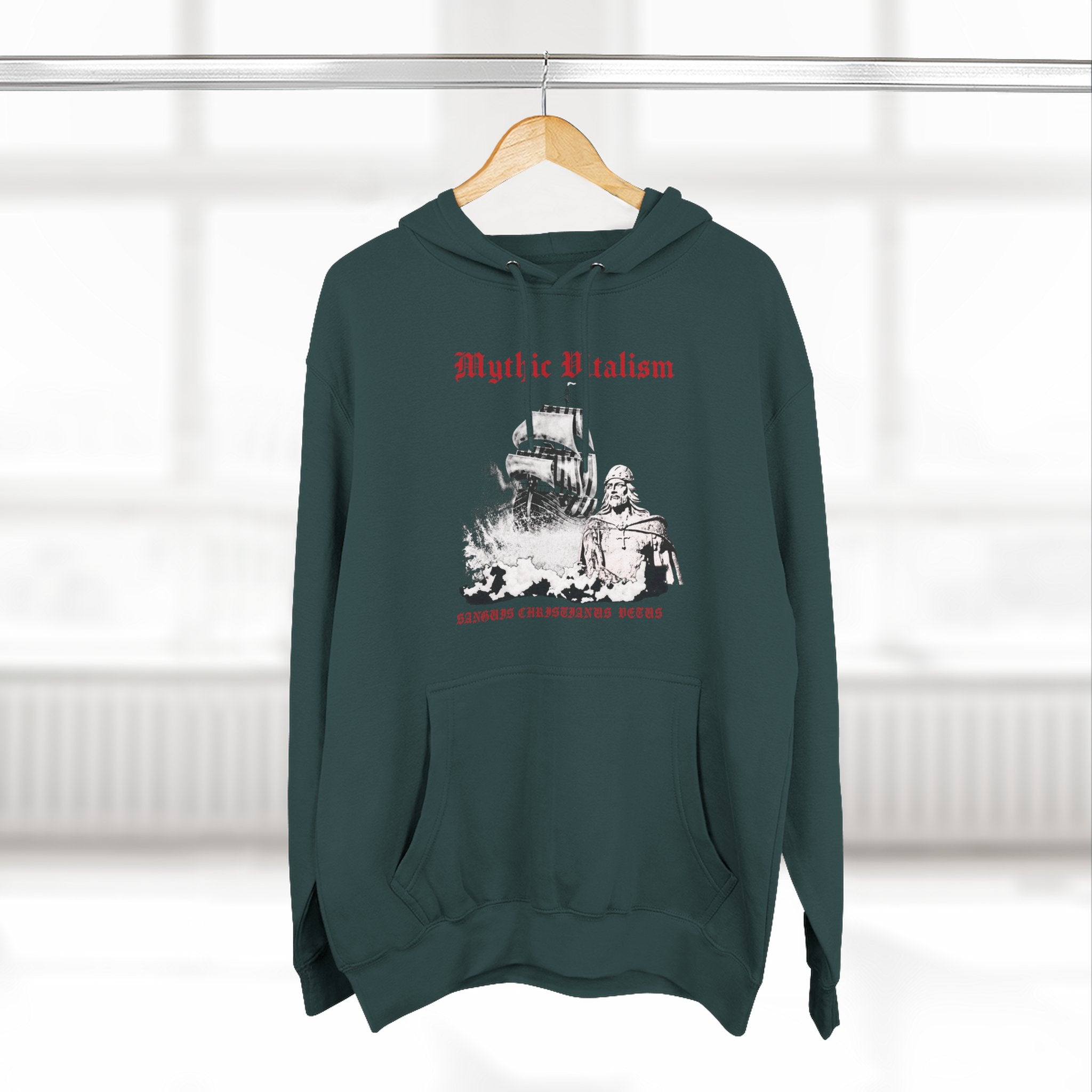 Mythical Vitalism, Sanguis Christianus Vetus Adventure and Exploration Inspired Graphic Fleece Hoodie