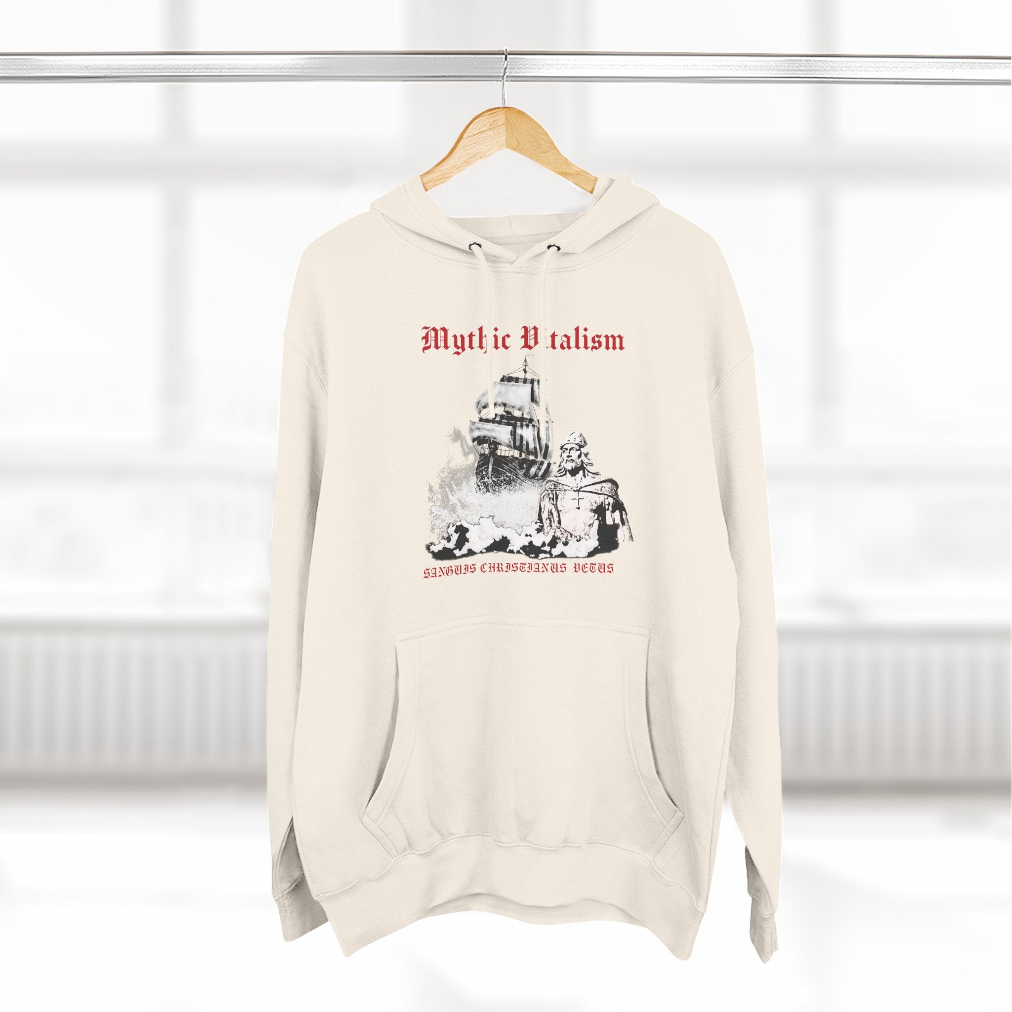 Mythical Vitalism, Sanguis Christianus Vetus Adventure and Exploration Inspired Graphic Fleece Hoodie