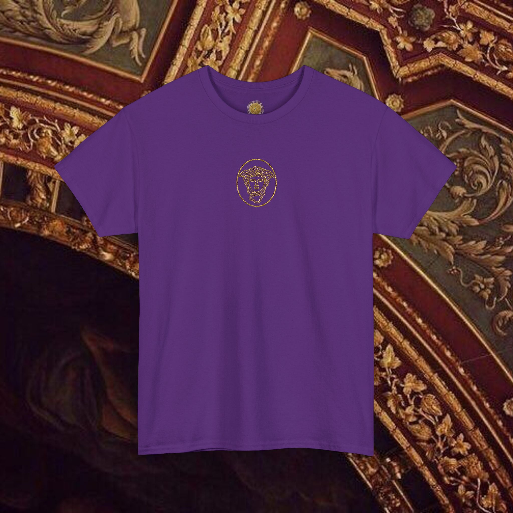 Medusa's Head Unisex Heavy Cotton Tee, Colorful Graphic Tee