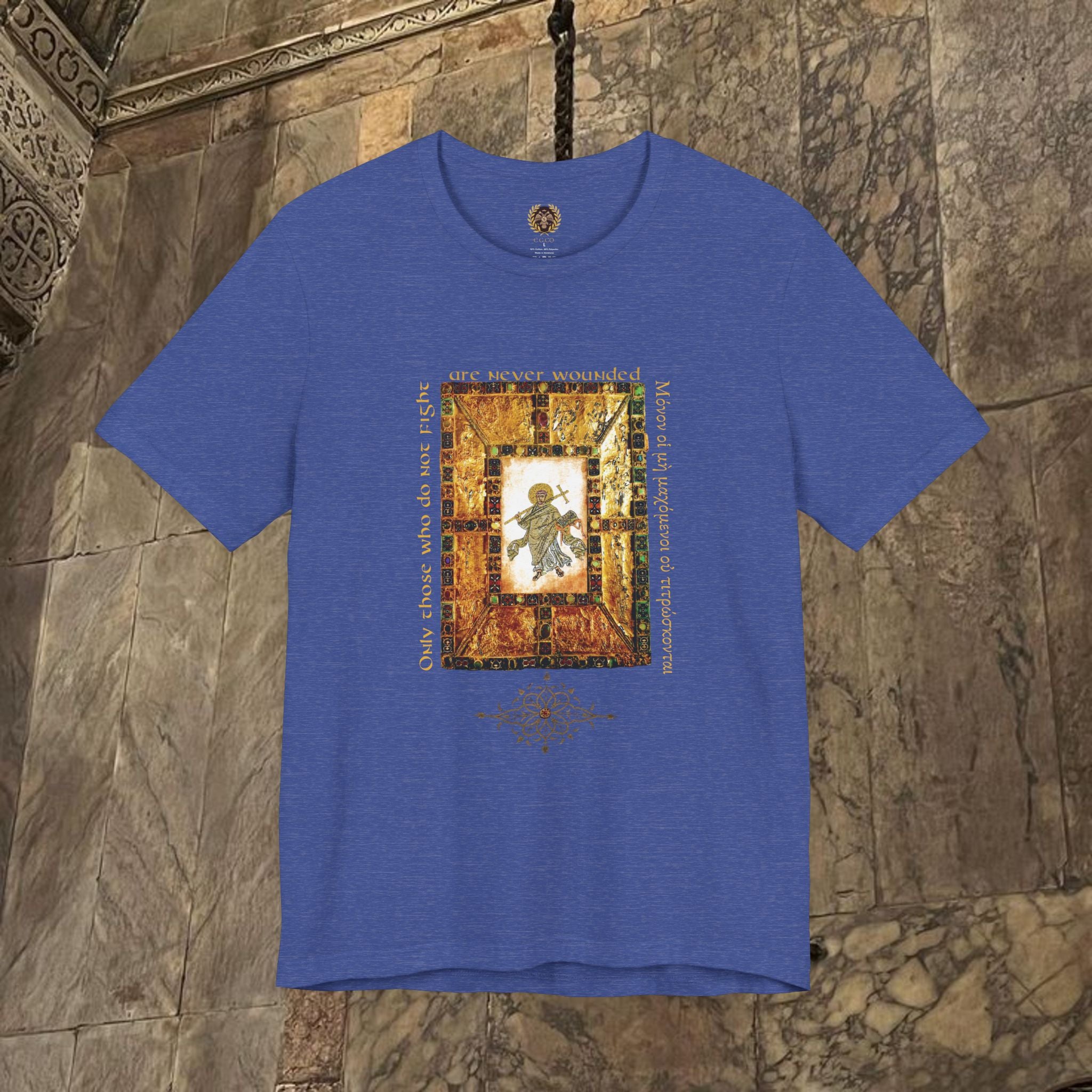The Scholar's Manuscript Byzantine Inspired Medieval Cotton Graphic T-Shirt