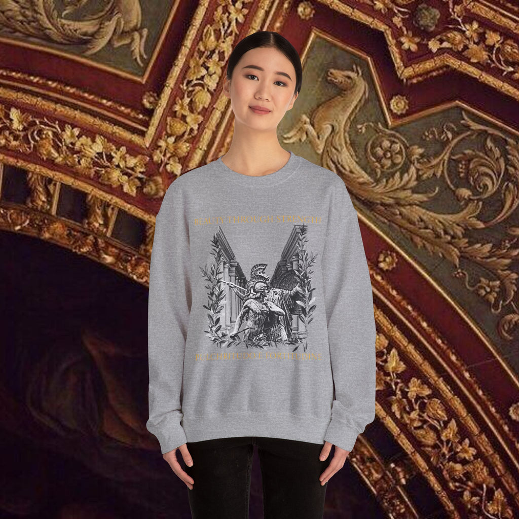The Goddess's Protection Classically-Inspired Cotton Graphic Sweatshirt