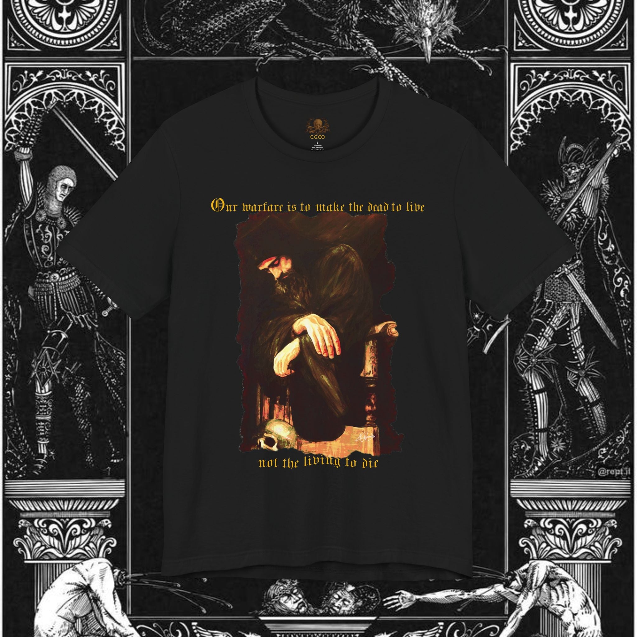 Man's Memento Medieval Fantasy Graphic T Shirt