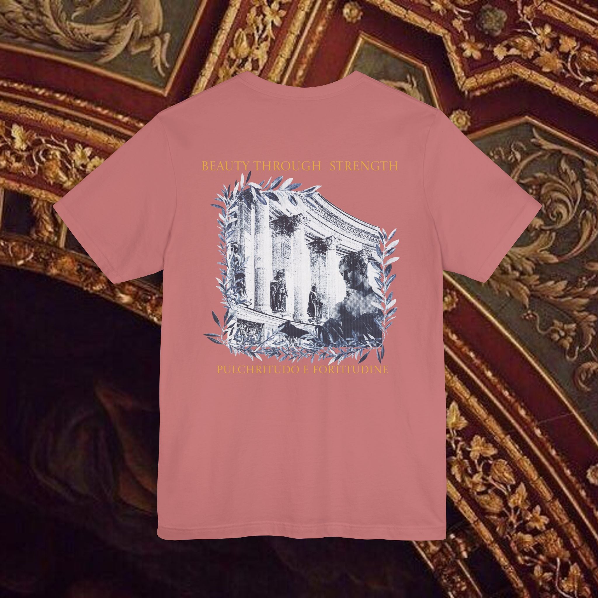 Beauty Through Strength Classically-Inspired Cotton Graphic Shirt Back Version