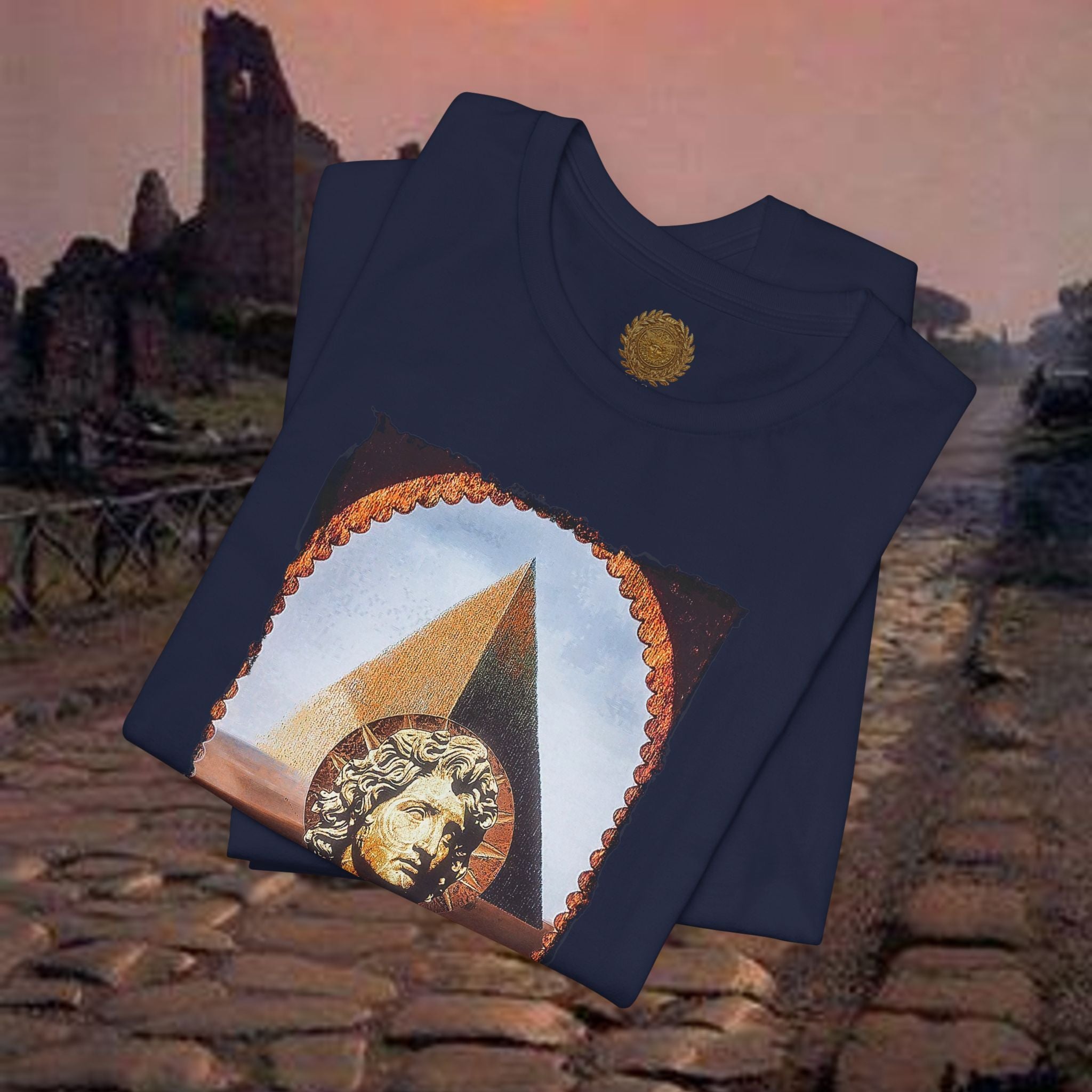 Alexander the Great In Egypt Pyramid Graphic T Shirt