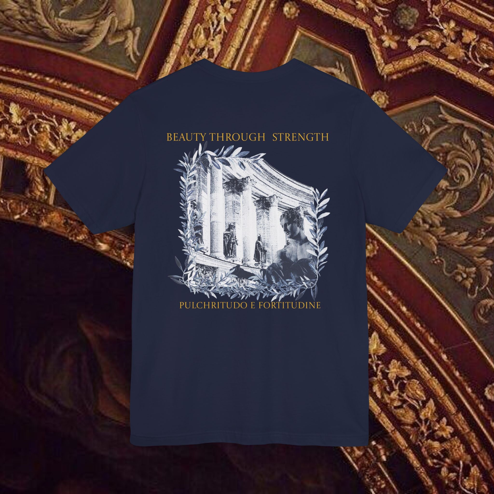 Beauty Through Strength Classically-Inspired Cotton Graphic Shirt Back Version