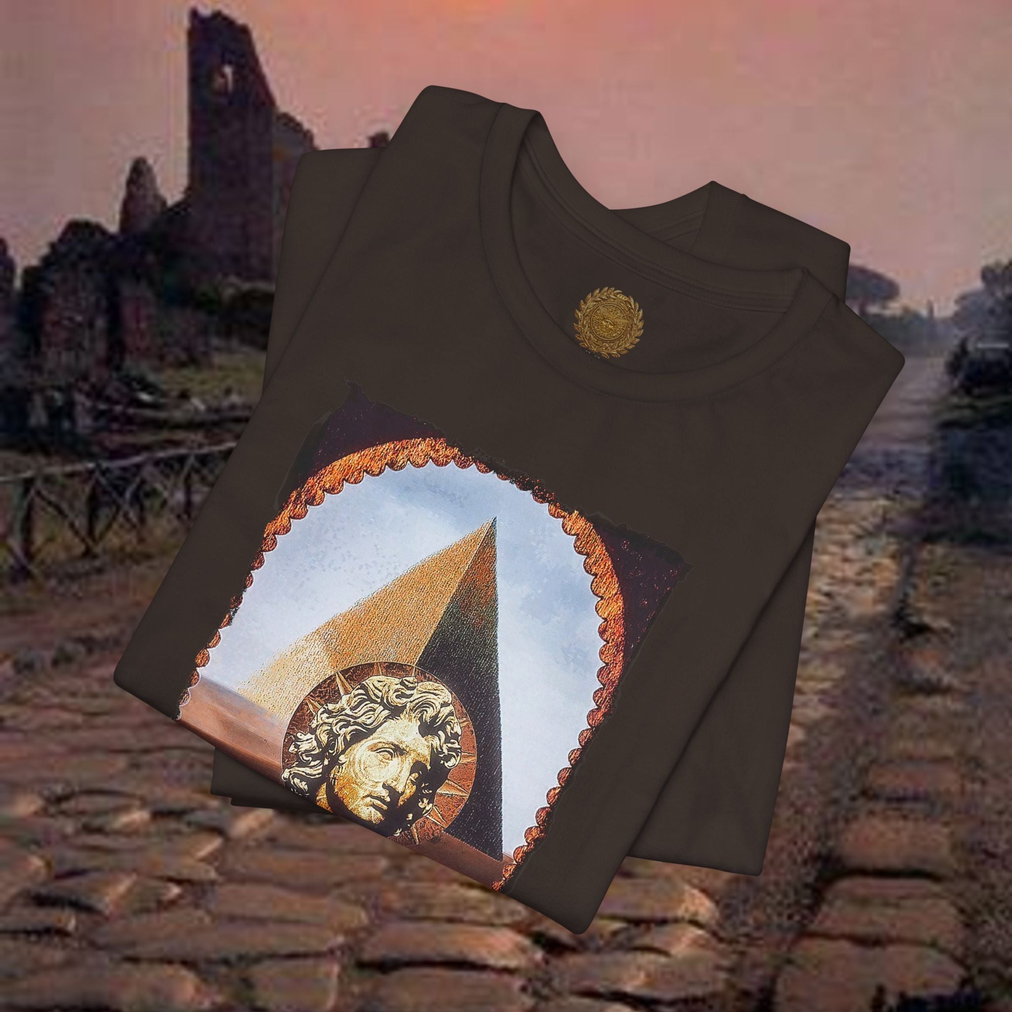 Alexander the Great In Egypt Pyramid Graphic T Shirt