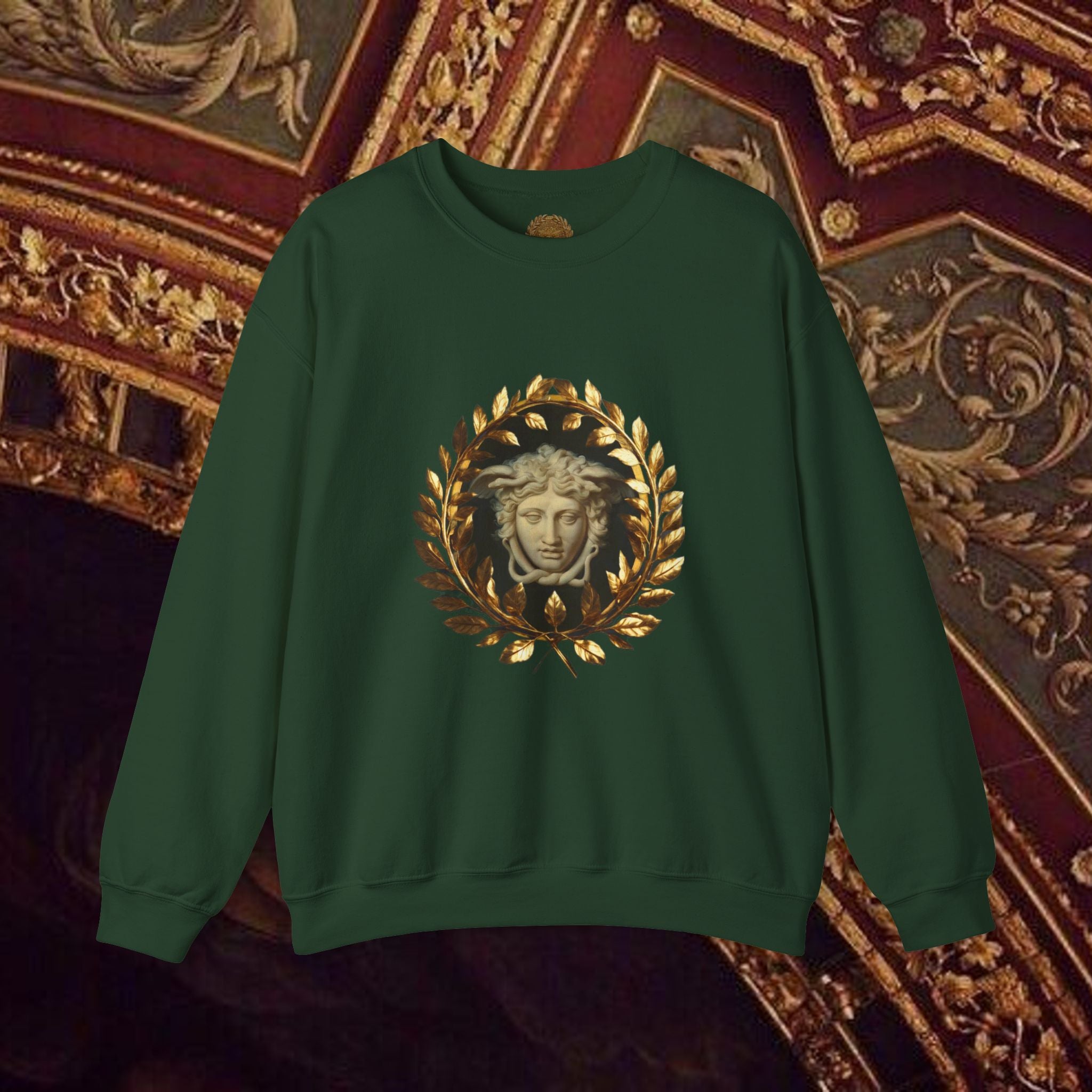 Medusa's Gaze Classical Inspired Mythology Unisex Heavy Blend Crewneck Graphic Sweatshirt