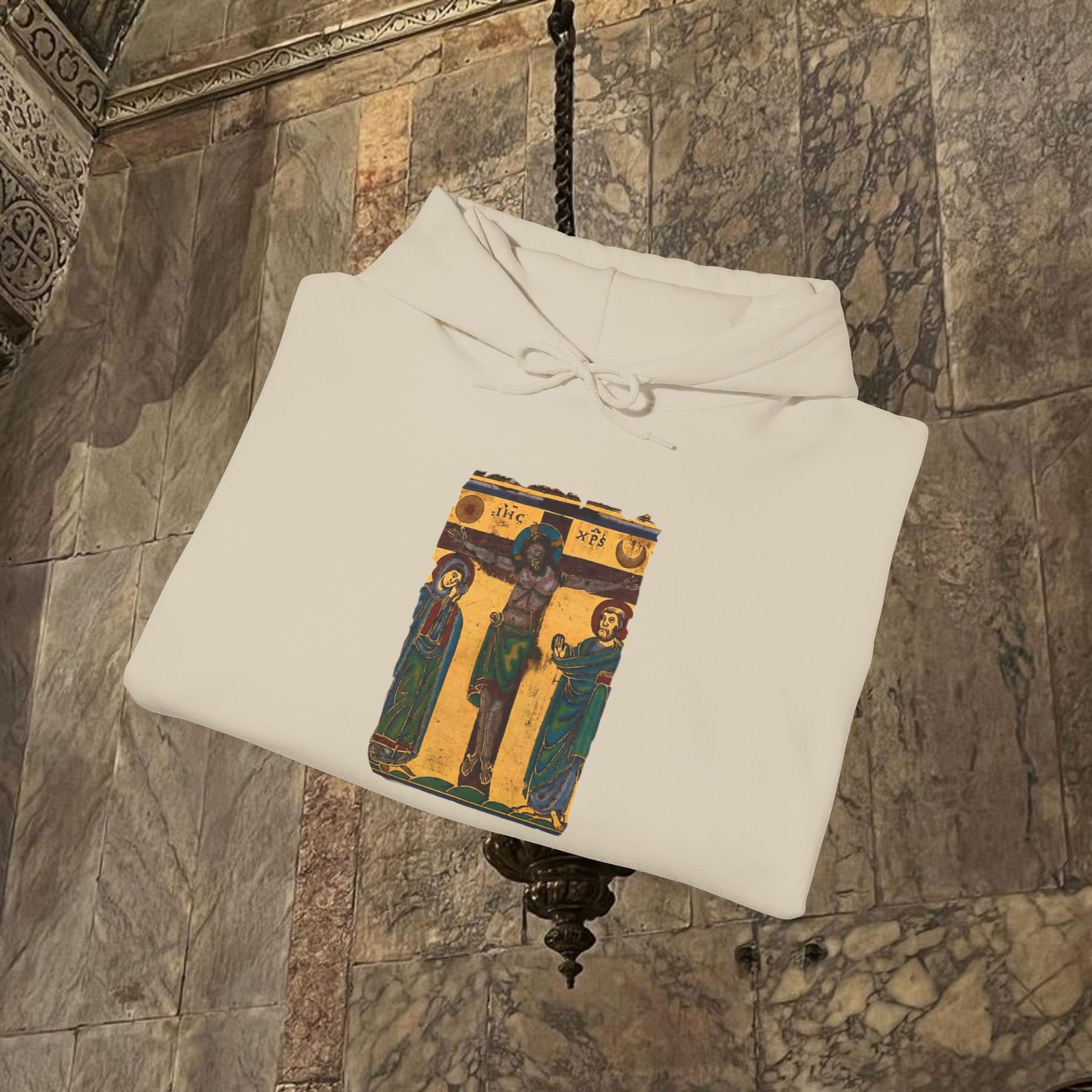 Byzantine Icon Art Hoodie - Classical Religious Design