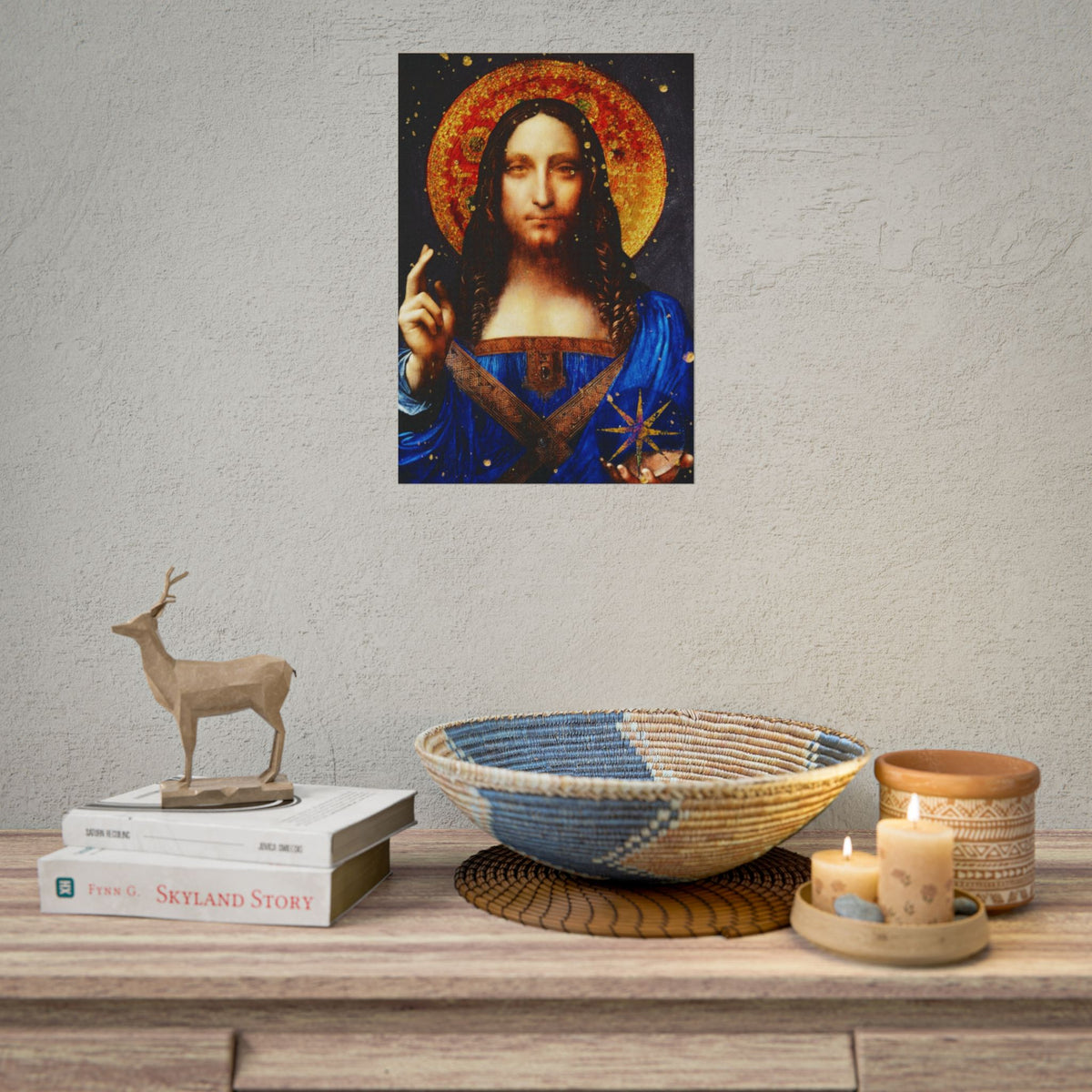 Leonardo da Vinci's Salvator Mundi Remixed Fine Art Print