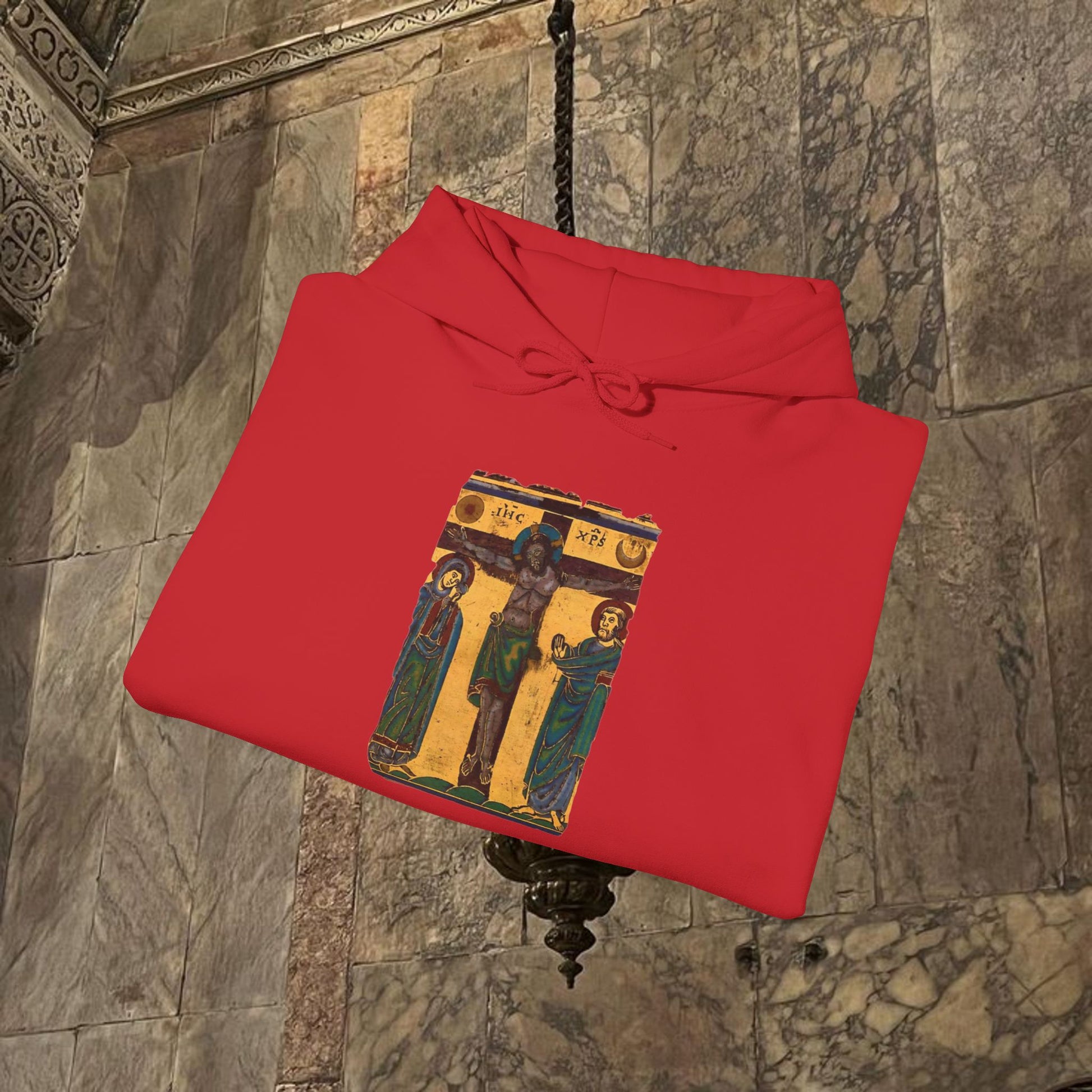 Byzantine Icon Art Hoodie - Classical Religious Design