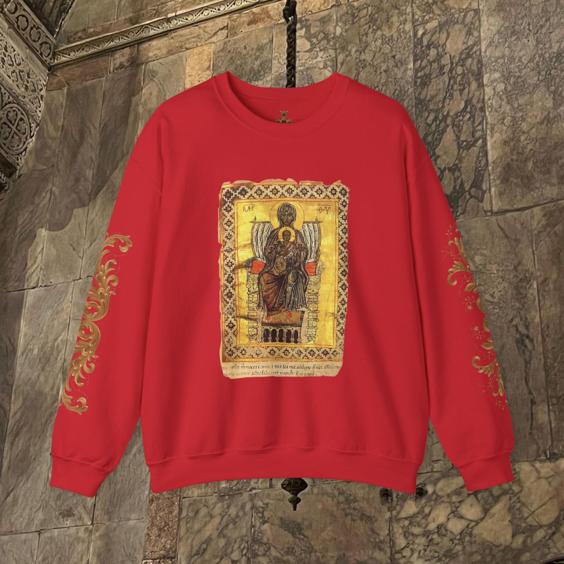Byzantine Manuscript Art Sweatshirt Ancient design