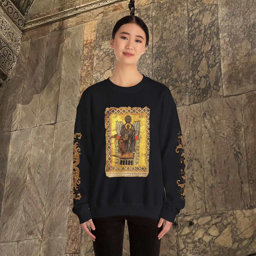 Byzantine Manuscript Art Sweatshirt Ancient design