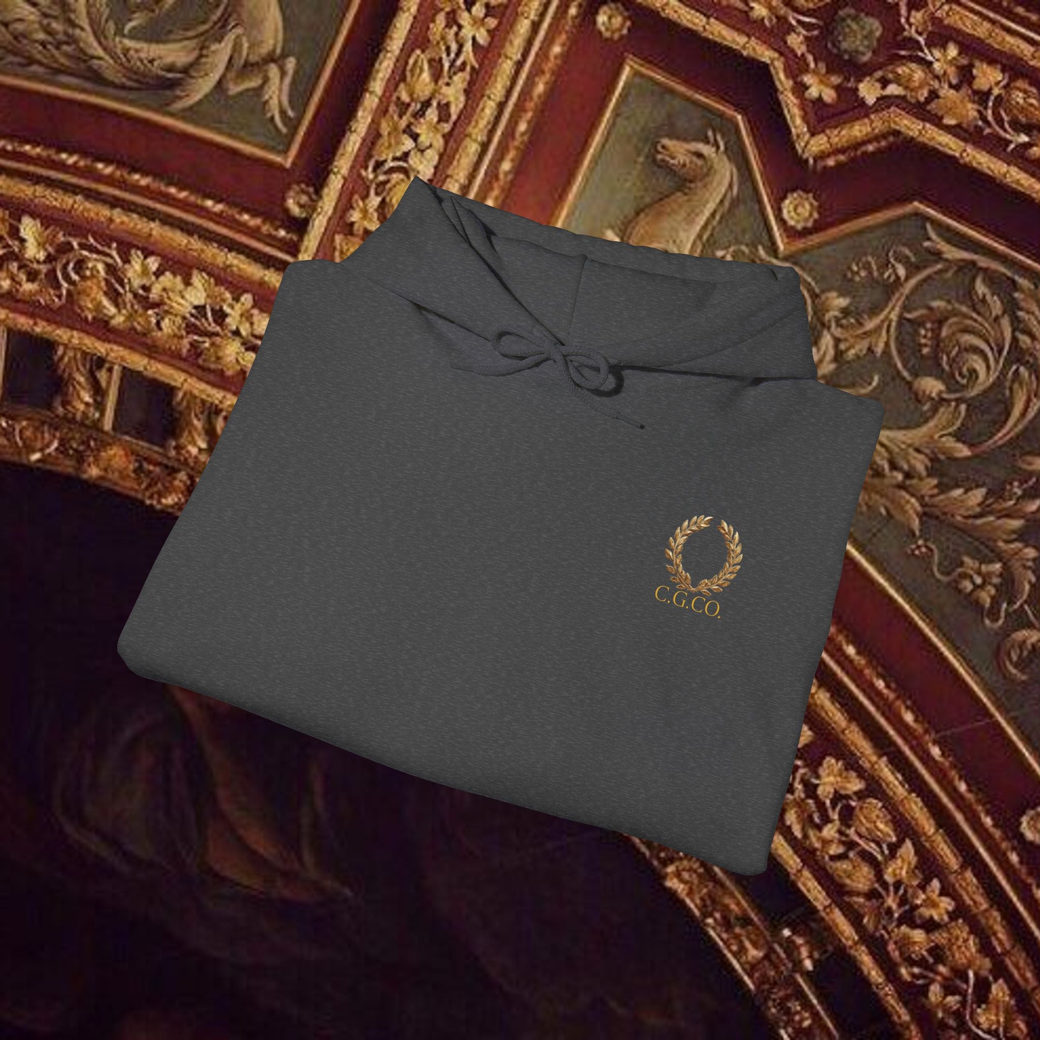 The Goddess's Protection Classically-Inspired Cotton Graphic Hoodie Back Version