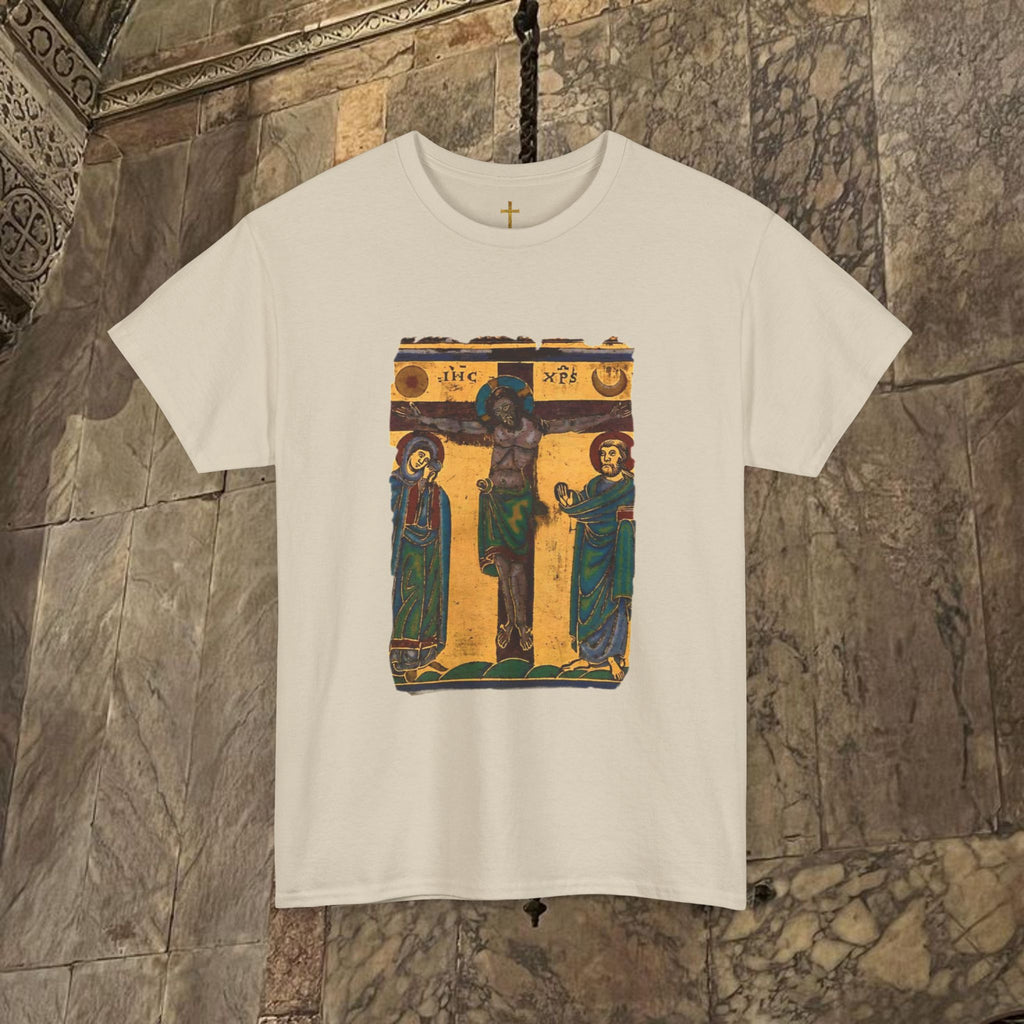 Byzantine Manuscript Art T-Shirt - Sacred Icon work