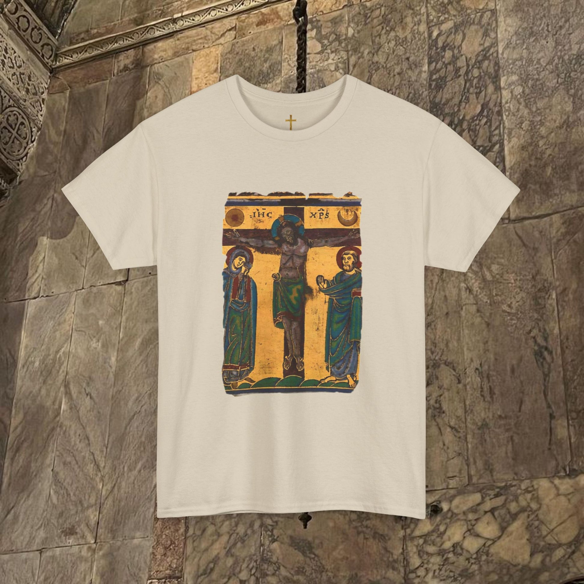 Byzantine Manuscript Art T-Shirt - Sacred Icon work
