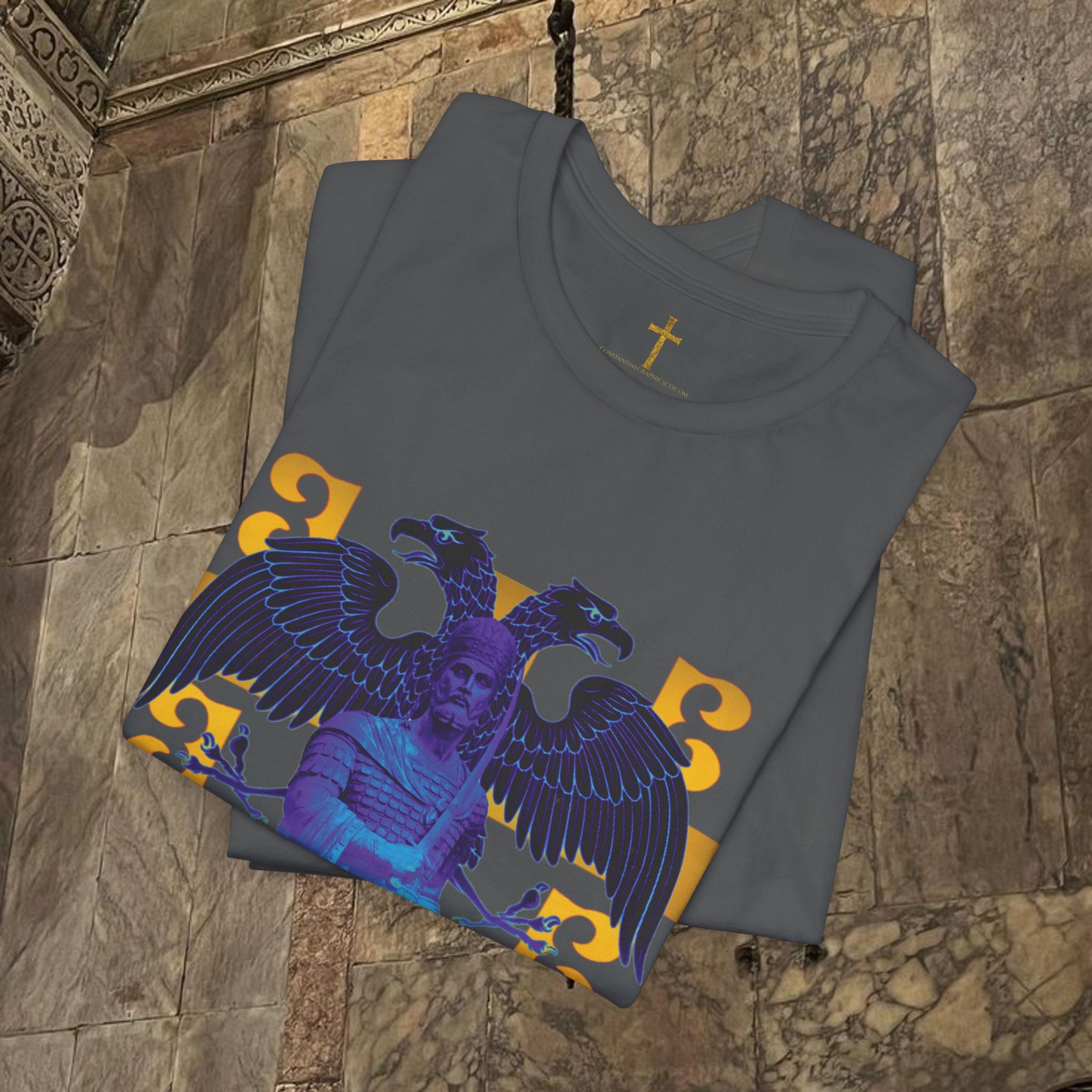 The Last Great Emperor Byzantine Inspired Cotton Graphic T-shirt Front
