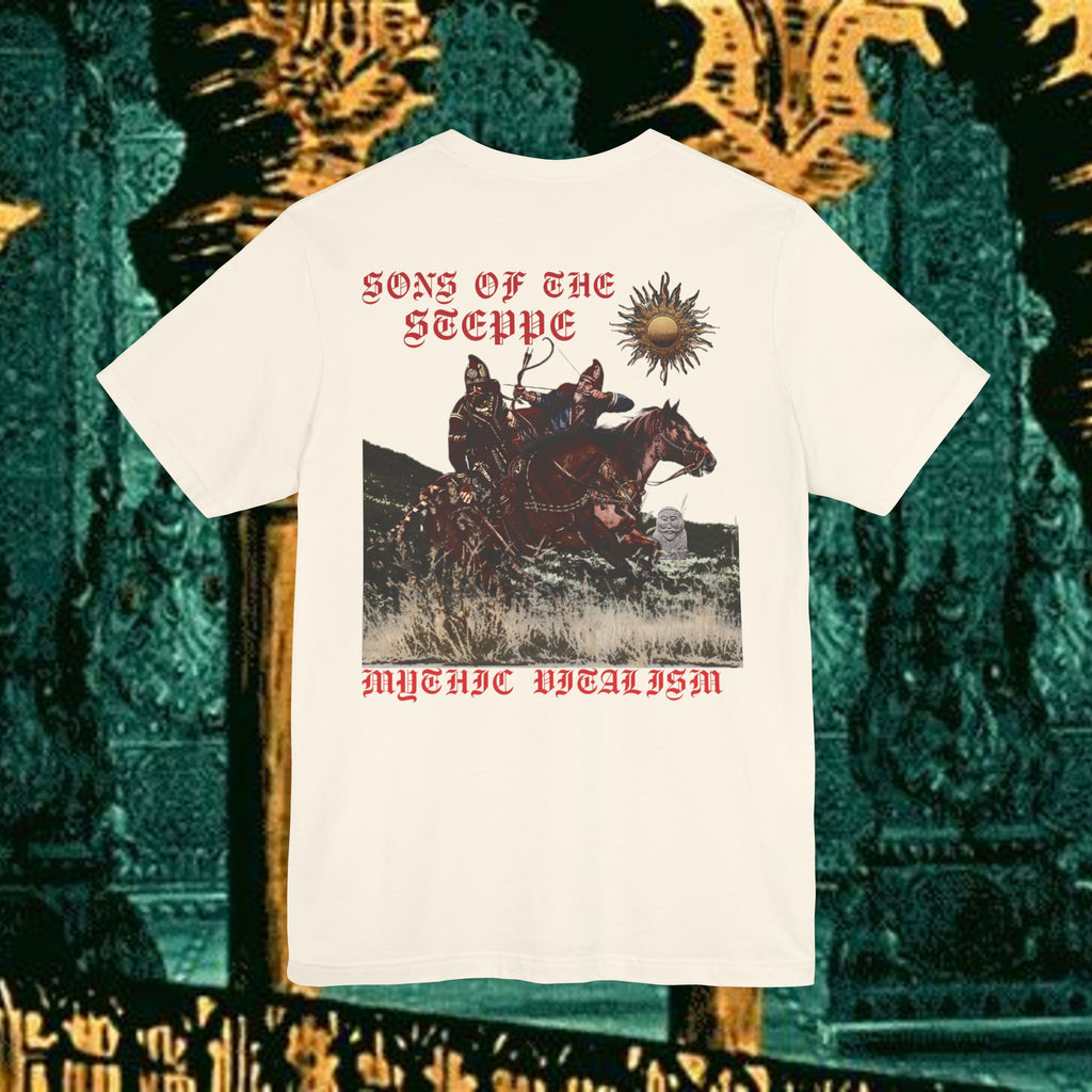 Sons of the Steppe Mythical Medieval Inspired Graphic T Shirt Back Version