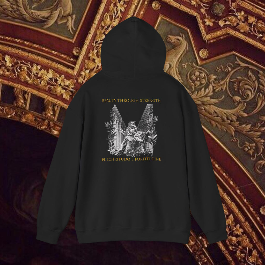 The Goddess's Protection Classically-Inspired Cotton Graphic Hoodie Back Version