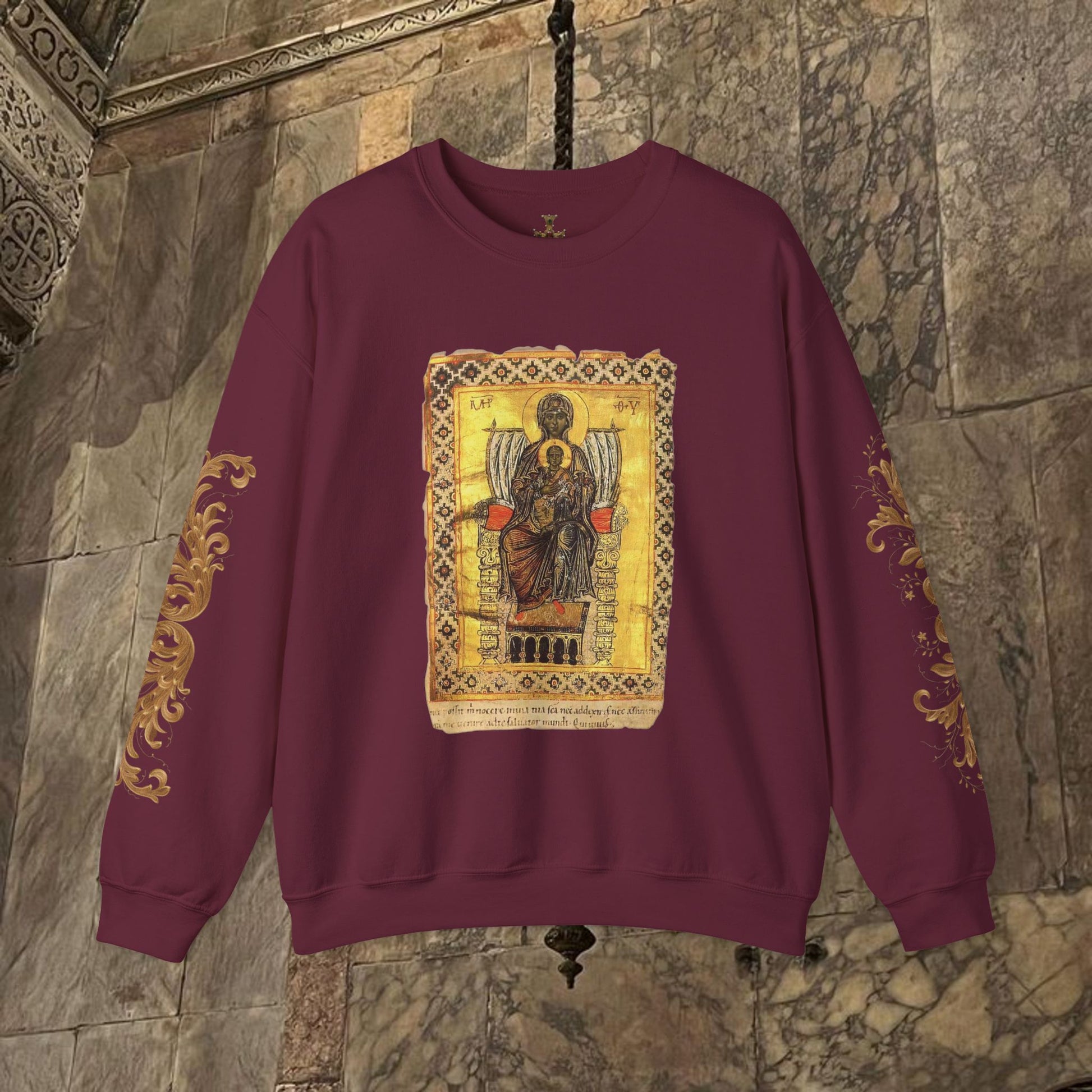 Byzantine Manuscript Art Sweatshirt Ancient design