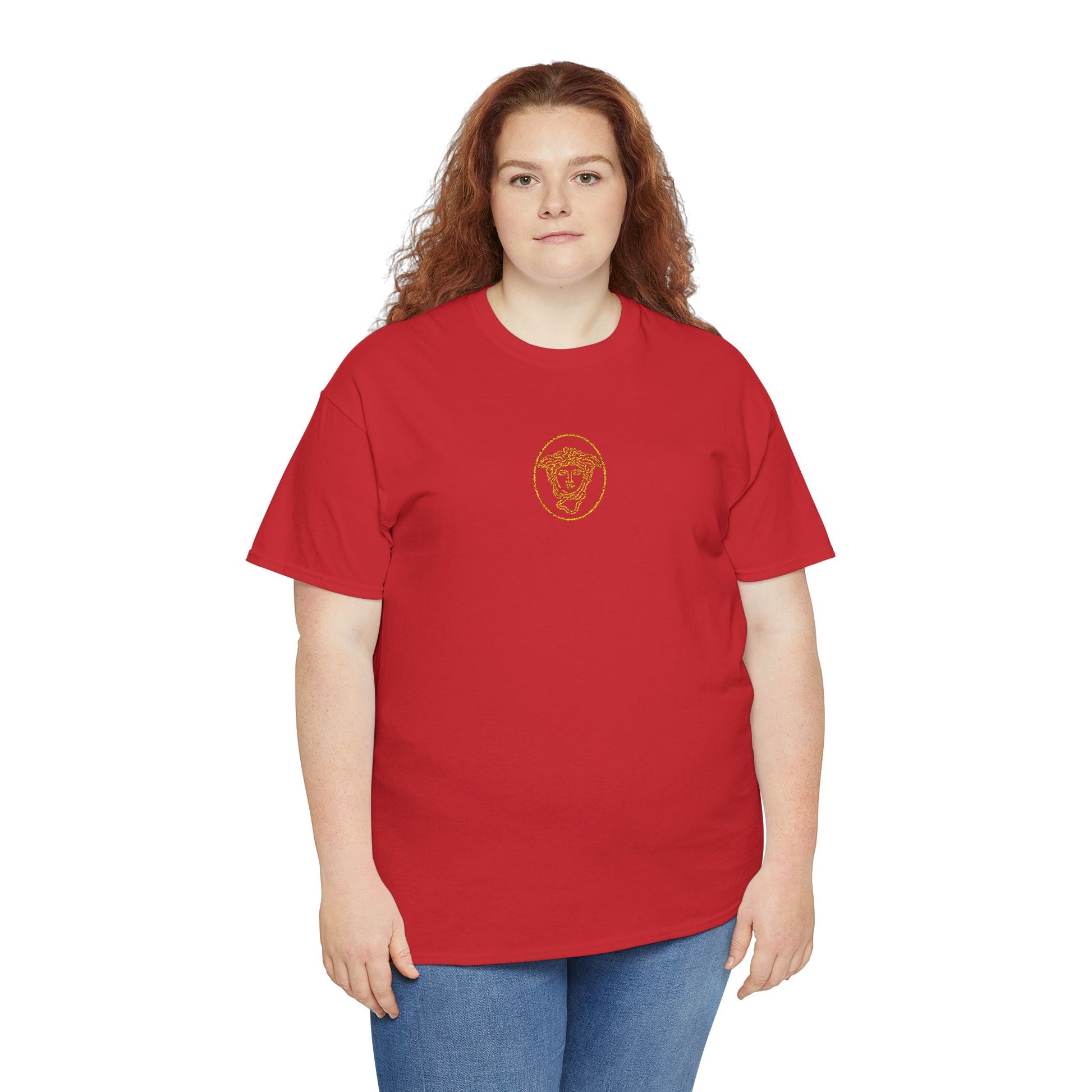 Medusa's Head Unisex Heavy Cotton Tee, Colorful Graphic Tee