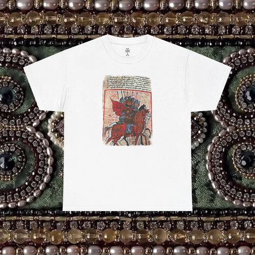 Armenian Warriors Art T-Shirt - Ancient Manuscript Design