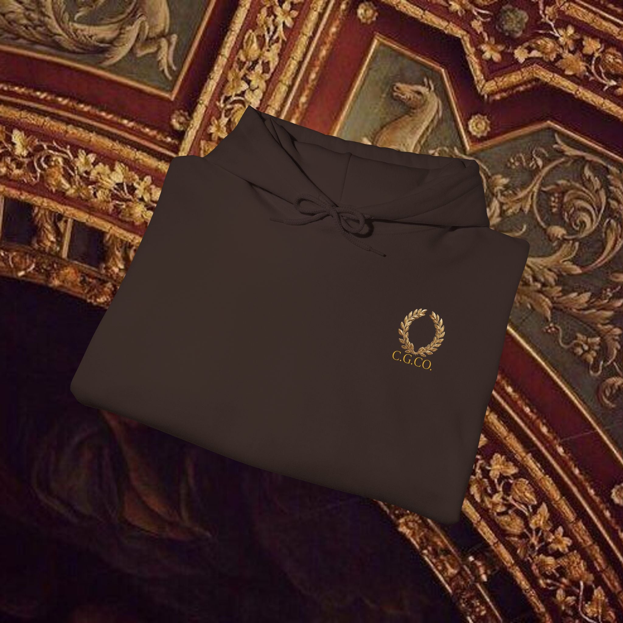 The Goddess's Protection Classically-Inspired Cotton Graphic Hoodie Back Version