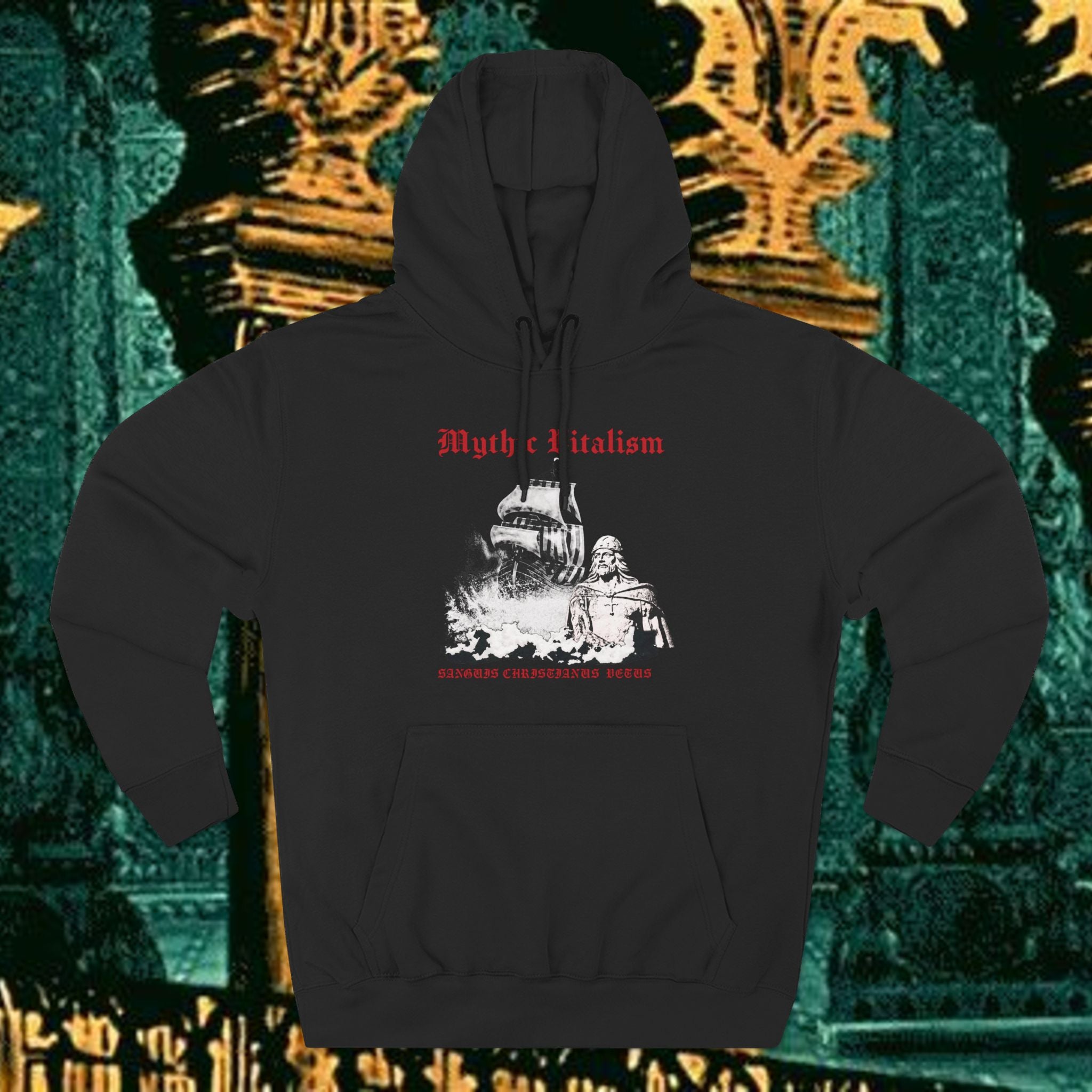 Mythical Vitalism, Sanguis Christianus Vetus Adventure and Exploration Inspired Graphic Fleece Hoodie