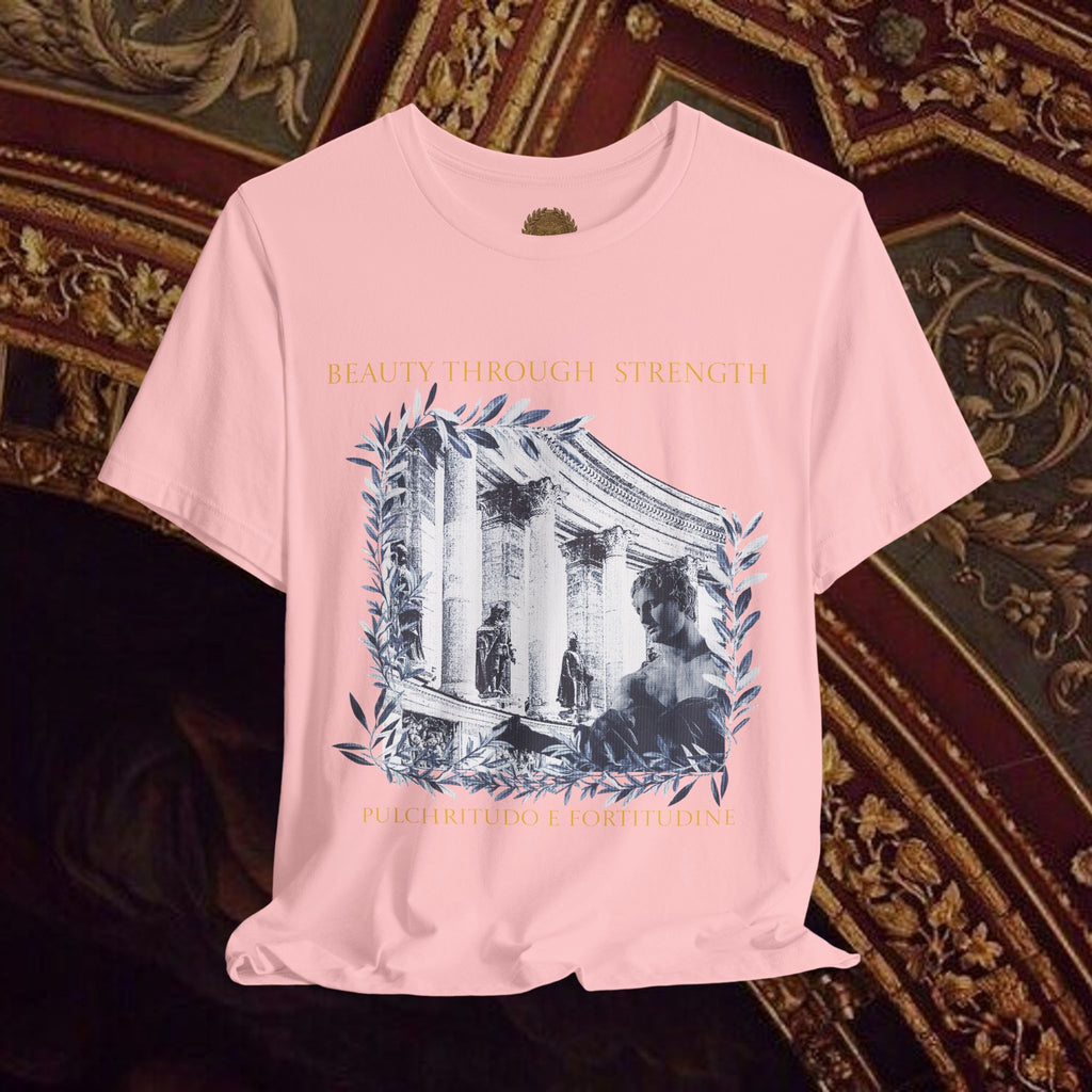 Beauty Through Strength Classically-Inspired Cotton Graphic T-Shirt