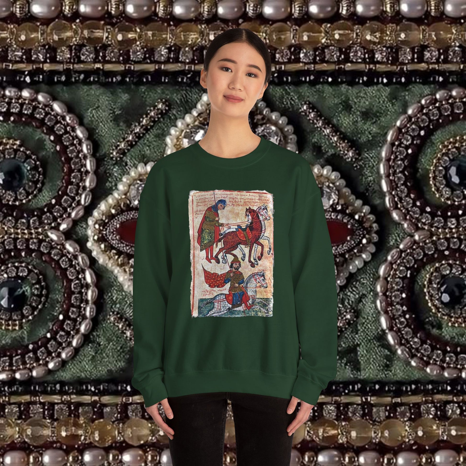Ancient Armenian Manuscript Graphic Sweatshirt Design