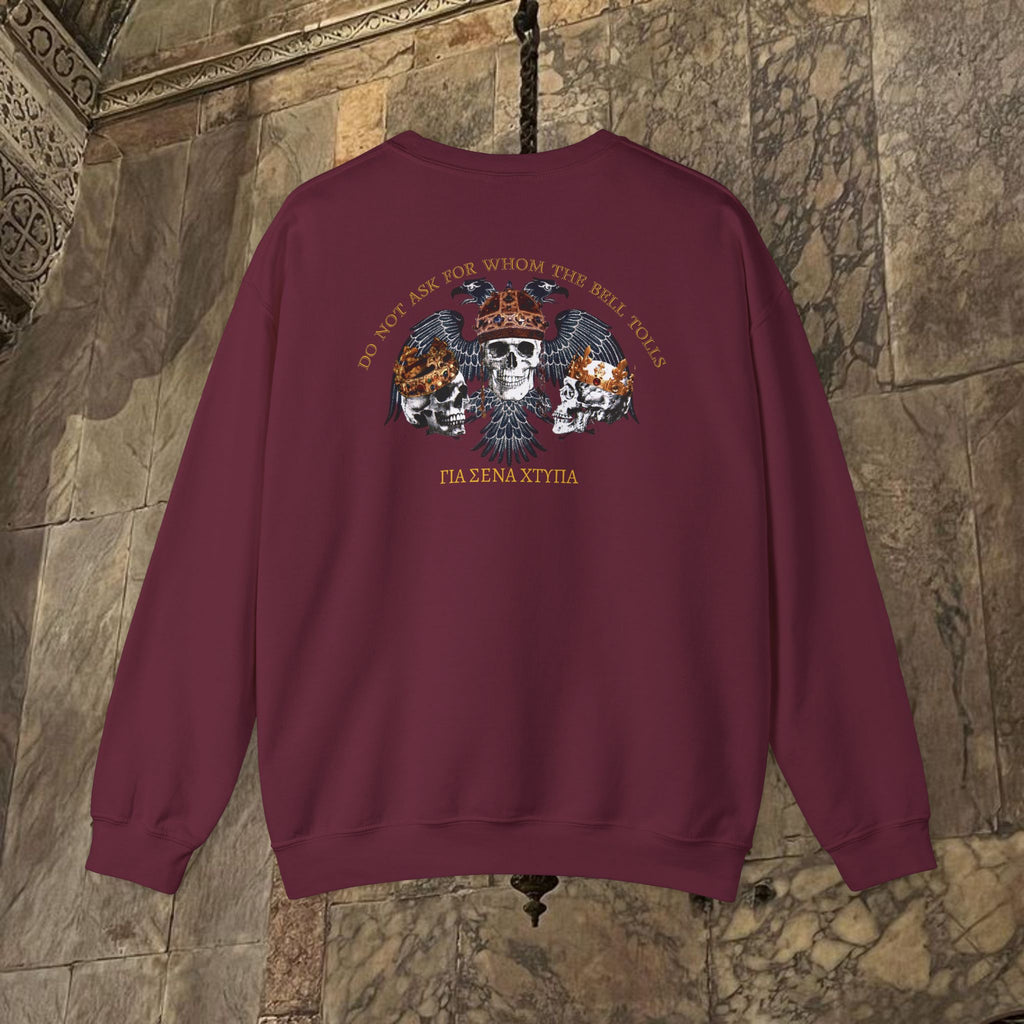 The Kings Fate Byzantine Inspired Graphic Crewneck Sweatshirt Back Version