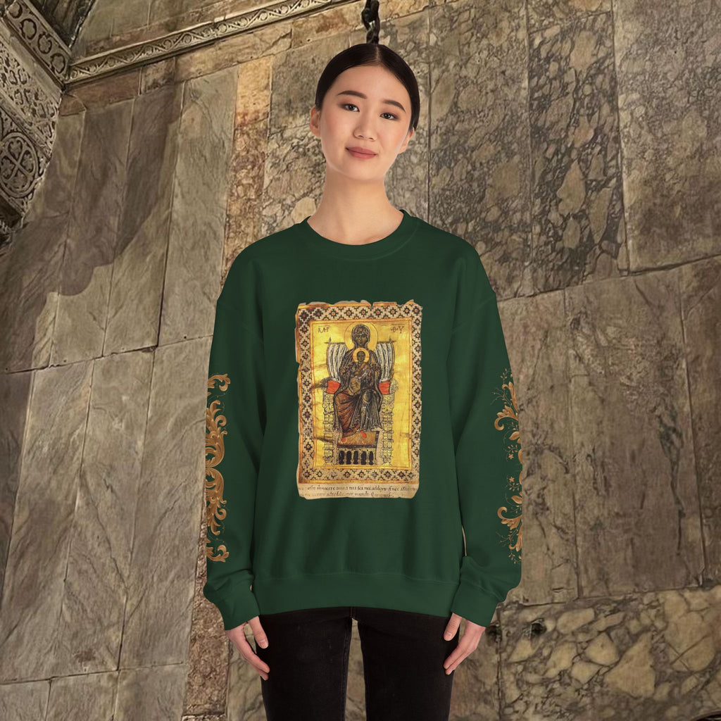 Byzantine Manuscript Art Sweatshirt Ancient design